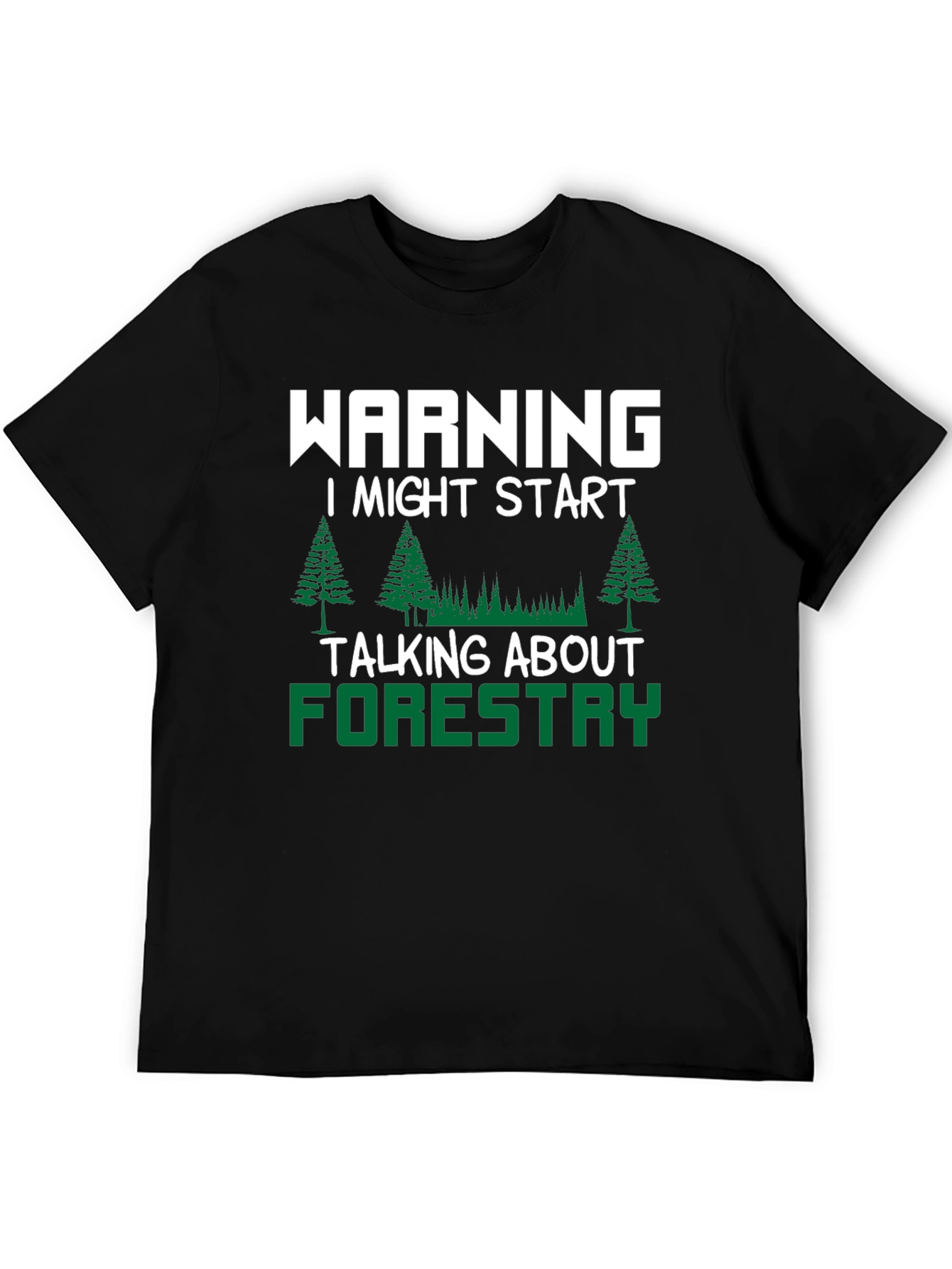 Black Warning Forestry T-Shirt view 5