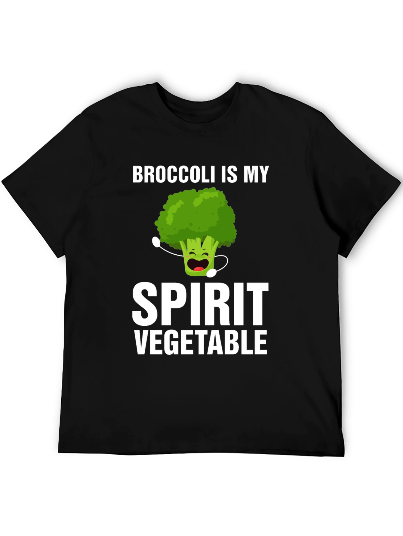 Black Broccoli Spirit Vegetable T-Shirt Funny Foodie Tee view 5