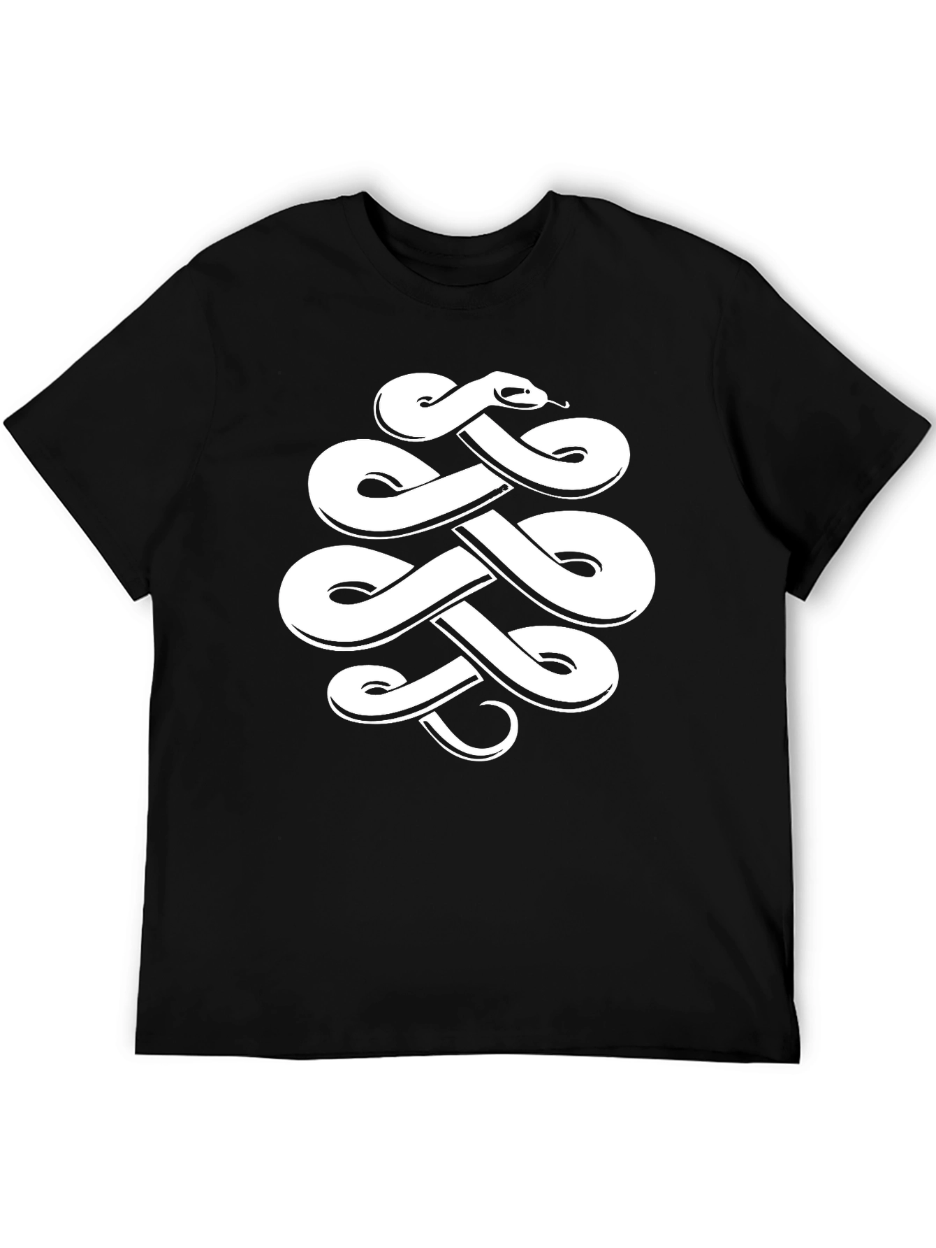 Black Snake Knot Graphic Tee - Black Casual Wear view 5
