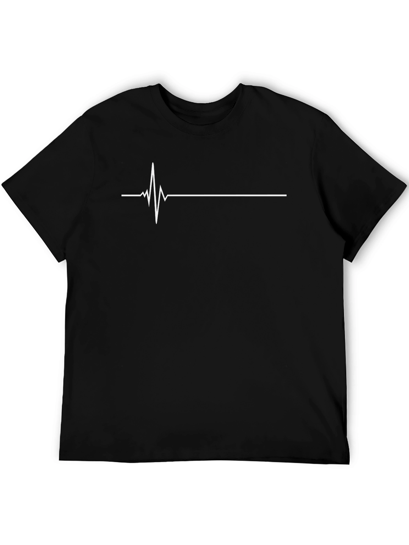 Black Heartbeat Graphic Tee - Stylish Comfort view 5
