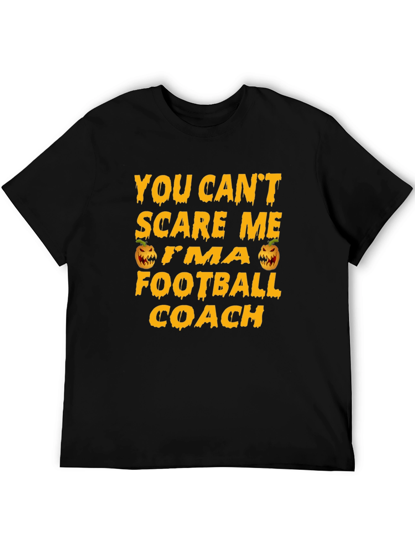 Black Funny Football Coach Halloween T-Shirt view 5