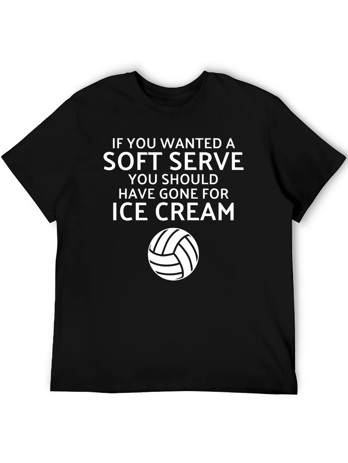 Black Volleyball Soft Serve Graphic Tee view 5