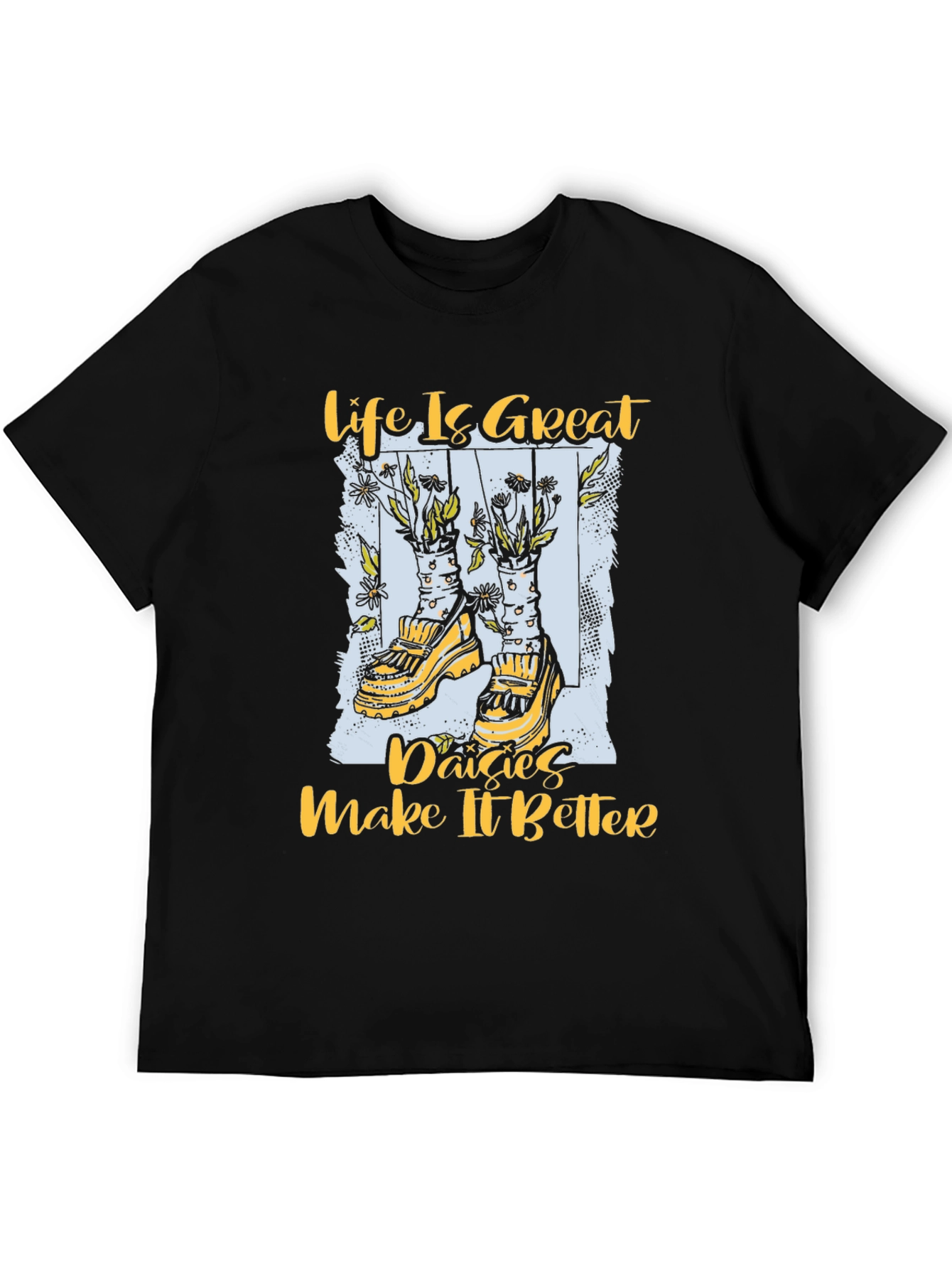 Black Life Is Great Tee: Daisies Make It Better! view 5