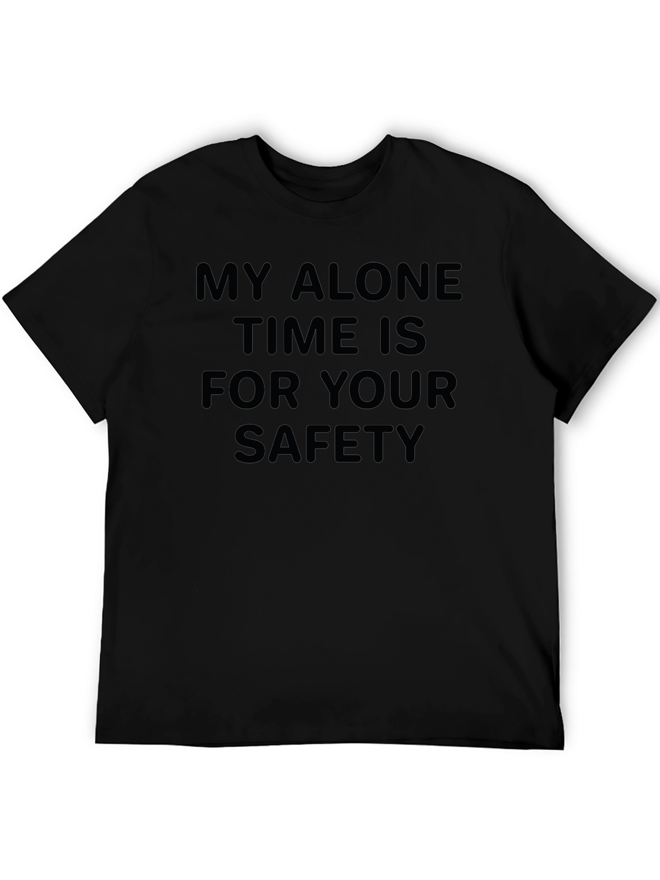 Black Alone Time Safety Graphic Tee view 5