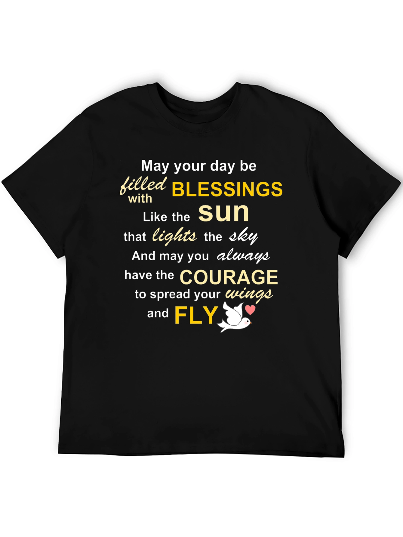 Black Inspirational Blessings Graphic T-Shirt view 5