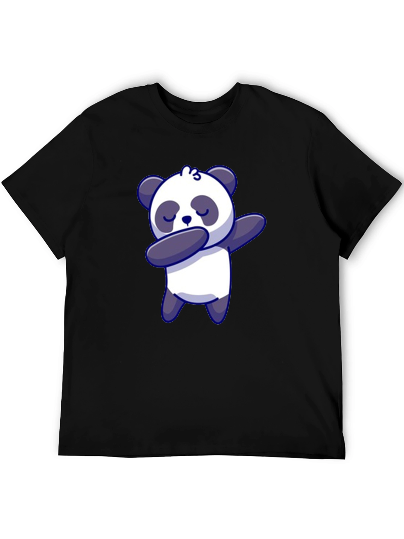 Black Dabbing Panda Bear T-Shirt Black view 5