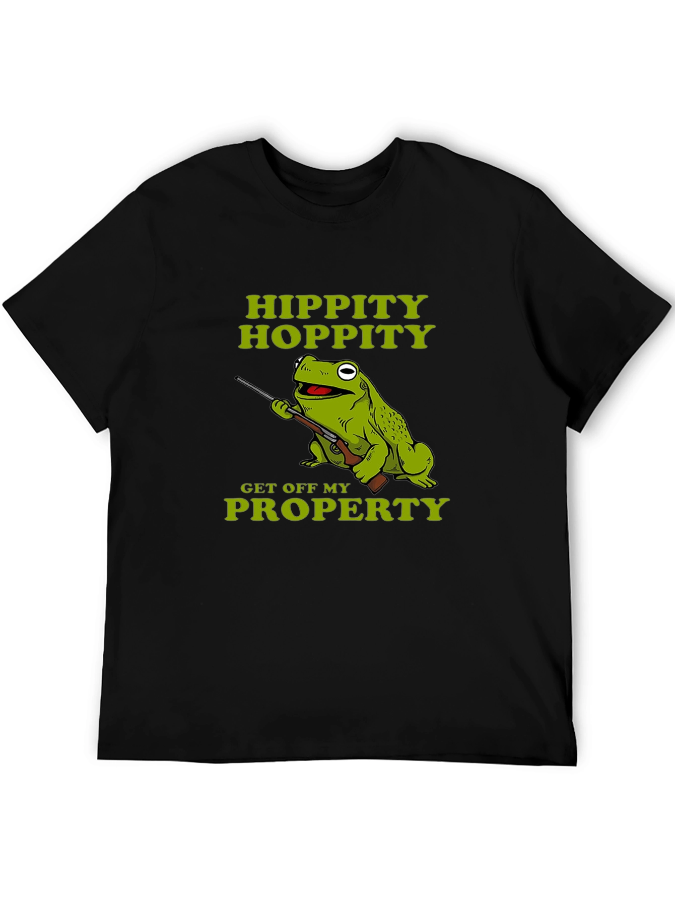 Black Hippity Hoppity Frog T-Shirt view 5