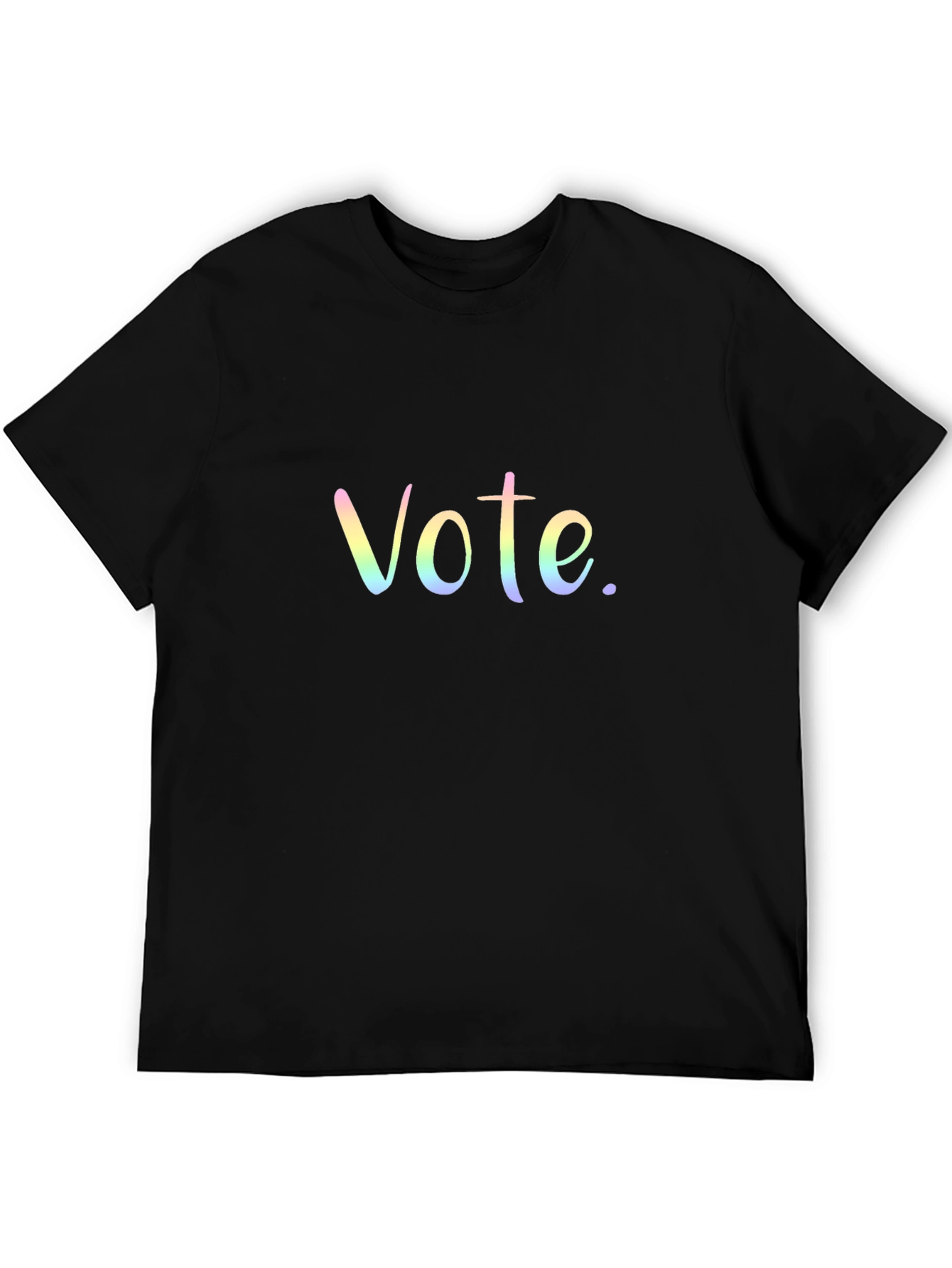 Black Vote T-Shirt Rainbow Design view 5