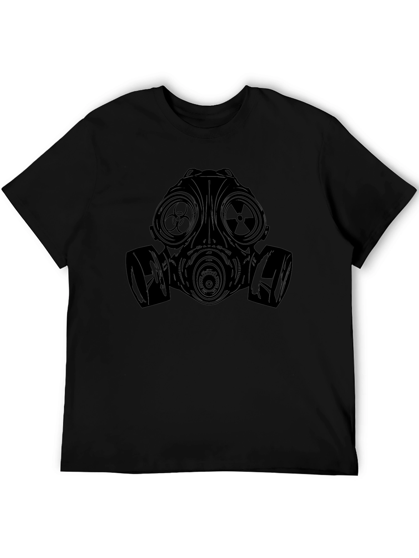 Black Gas Mask Graphic Tee - Black view 5