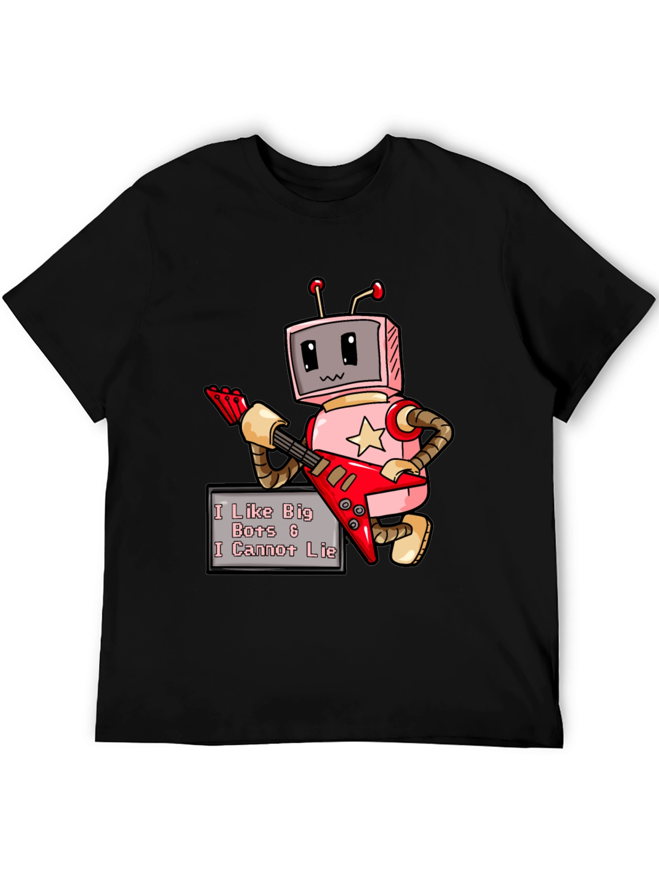 Black I Like Big Bots T-Shirt view 5