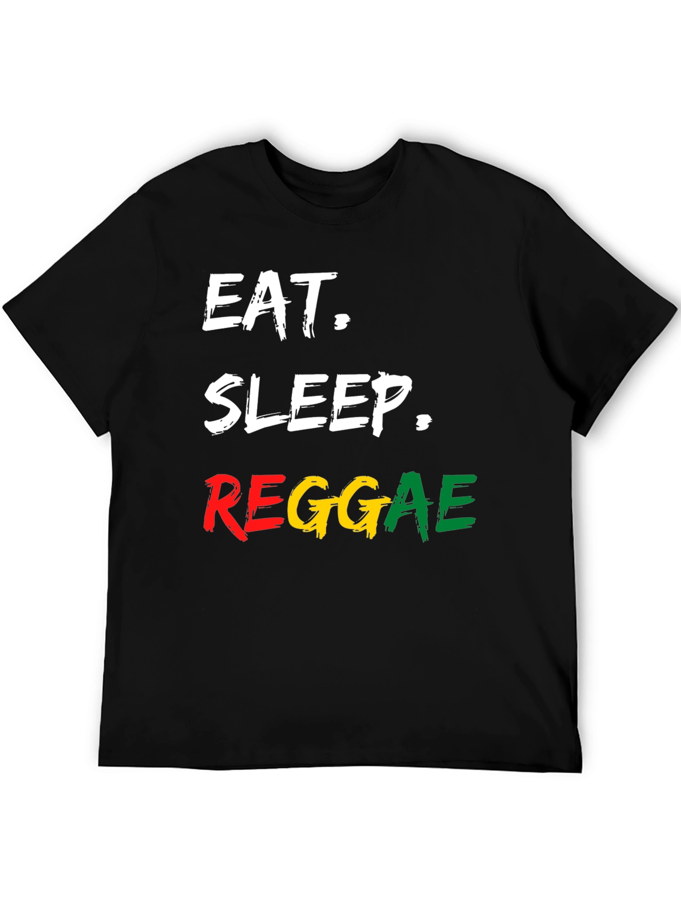 Black Eat Sleep Reggae T-Shirt - Cool Graphic Tee view 5