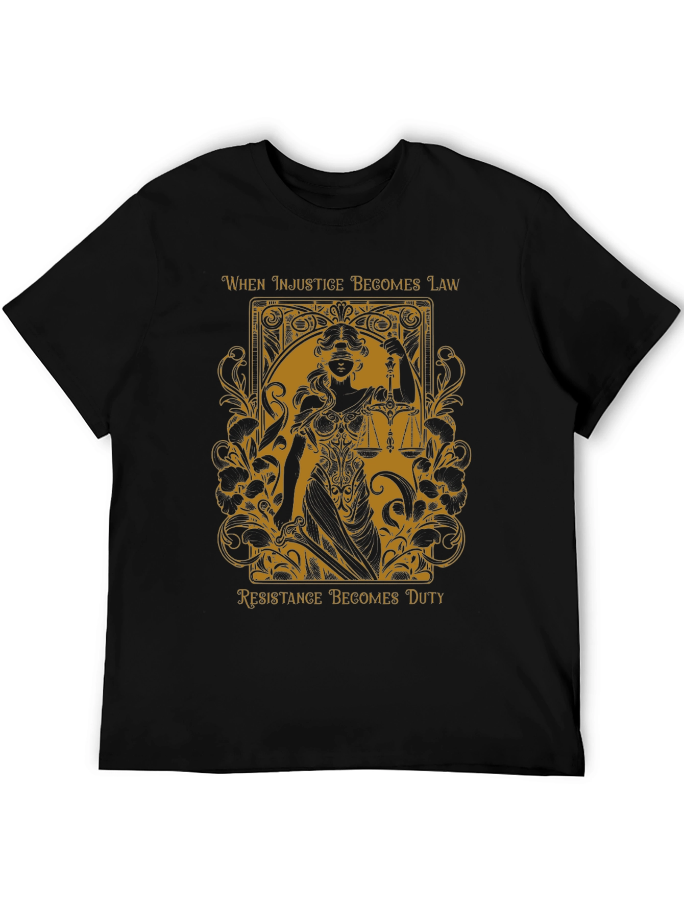 Black Justice T-Shirt - When Injustice Becomes Law view 5