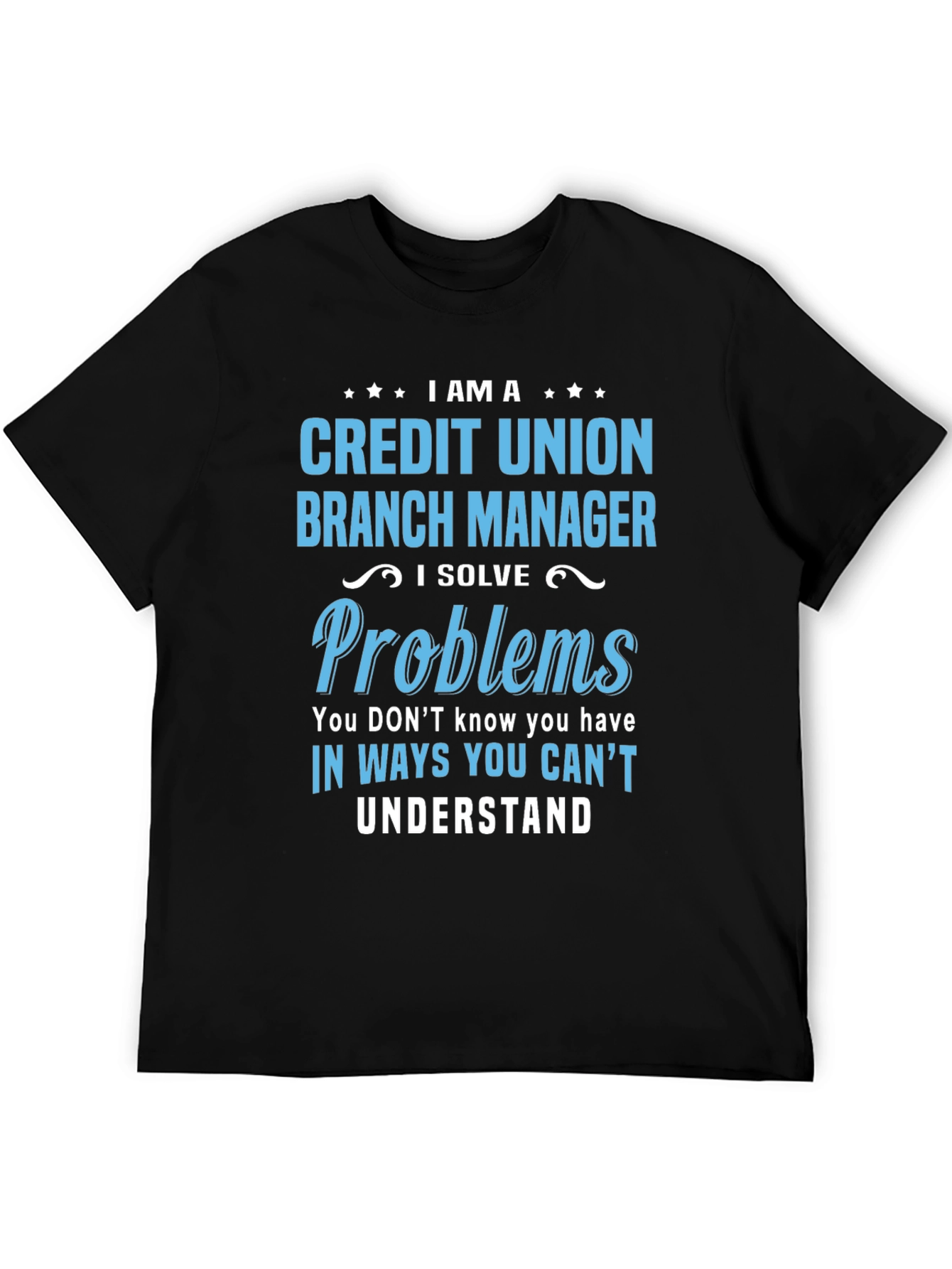 Black Credit Union Branch Manager T-Shirt view 5