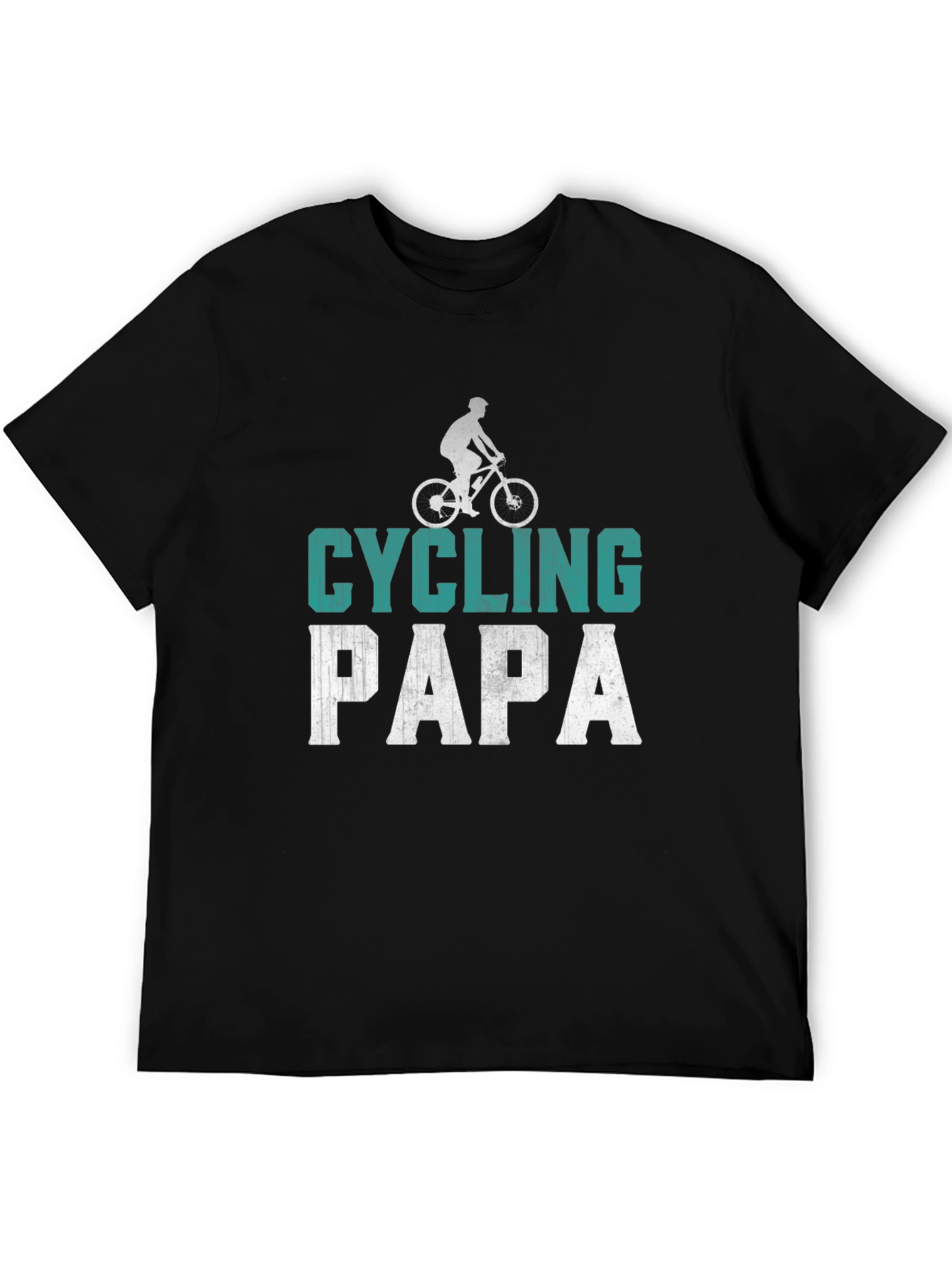 Black Cycling Papa Graphic Tee - Perfect for Dad view 5