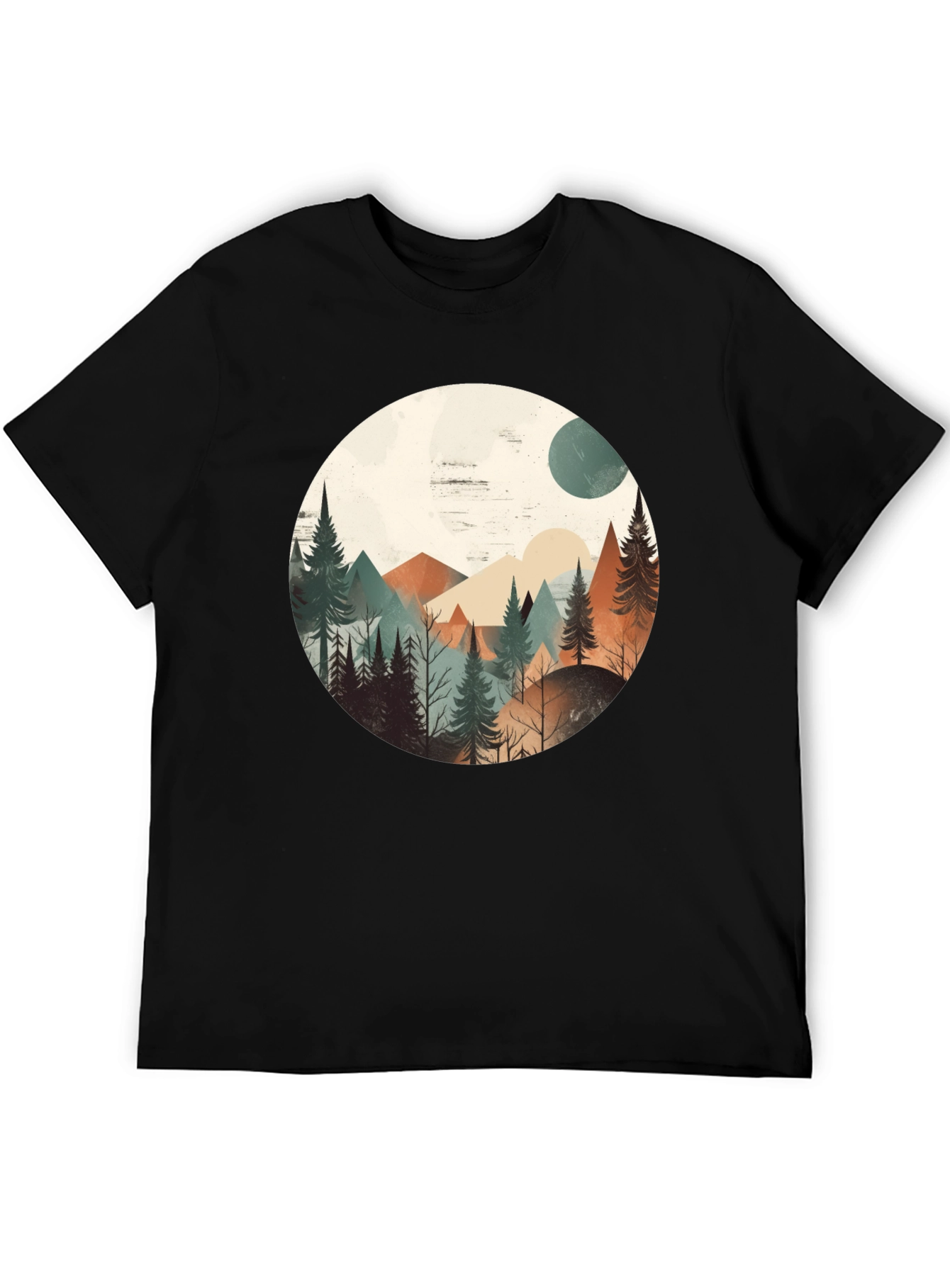 Black Mountainscape Graphic Tee - Unisex Comfort view 5