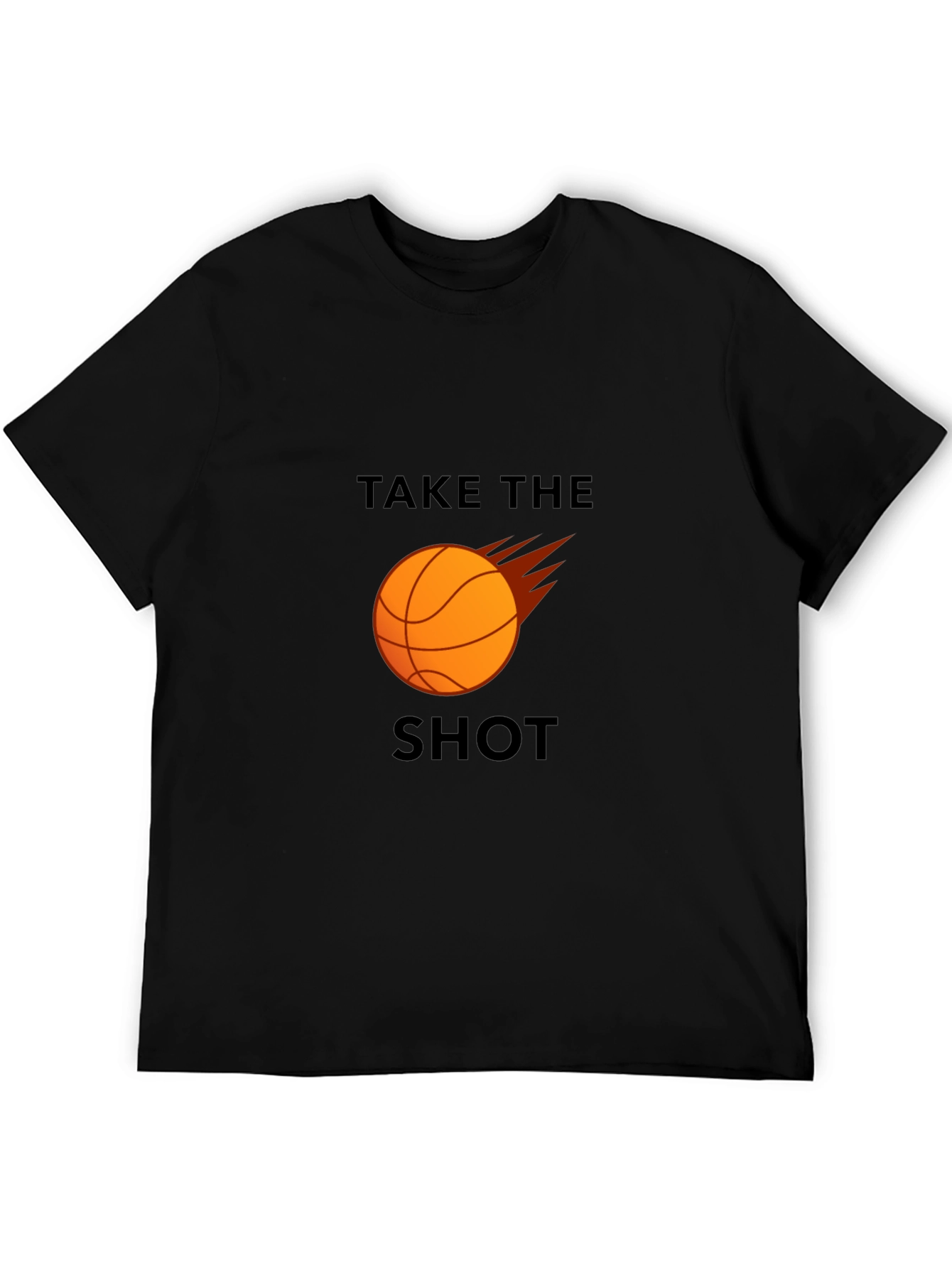 Black Basketball Take The Shot Graphic T-Shirt view 5