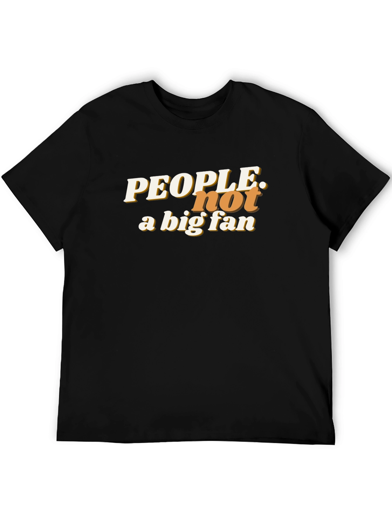 Black People Not A Big Fan Graphic Tee - Black view 5