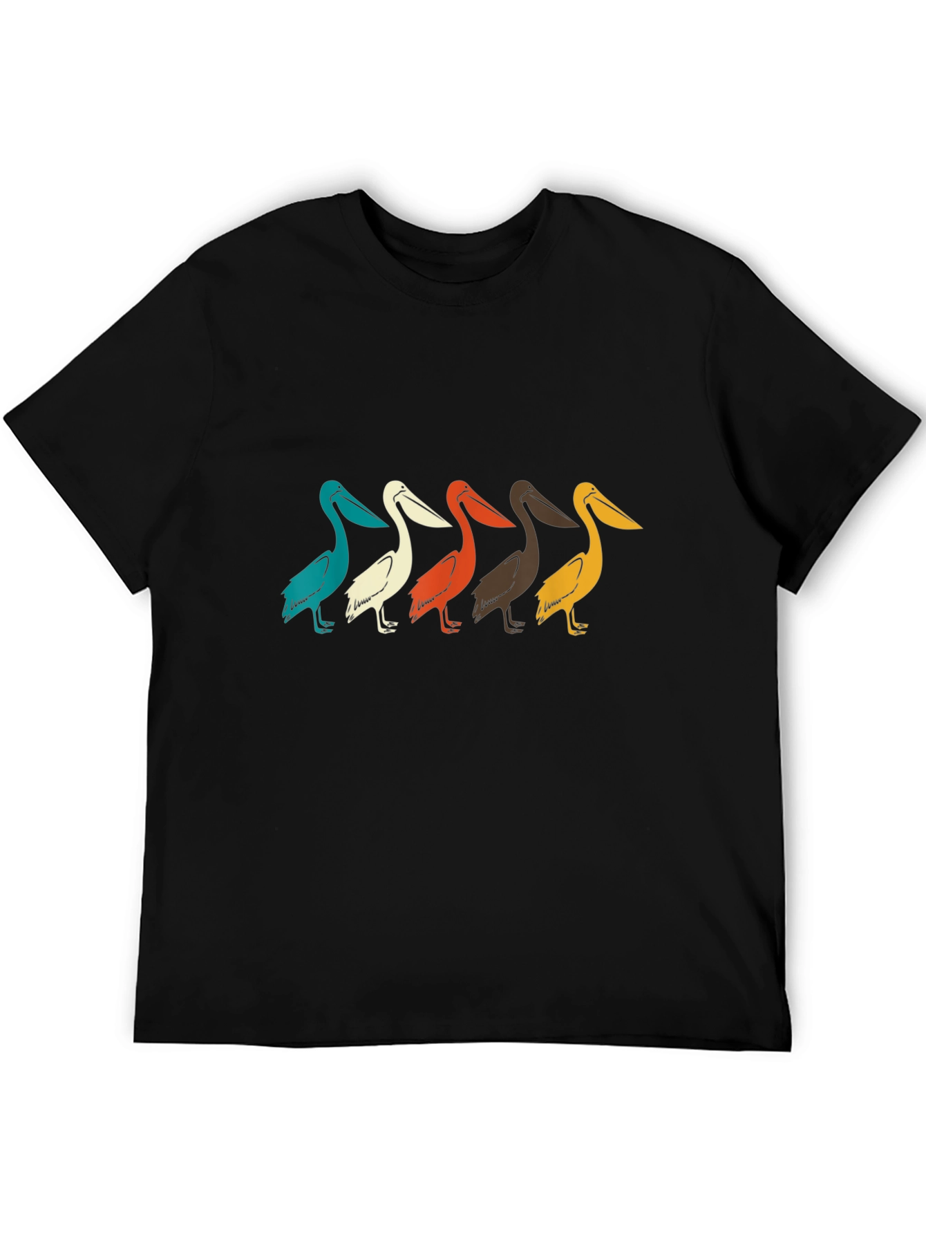 Black Retro Pelican T-Shirt view 5