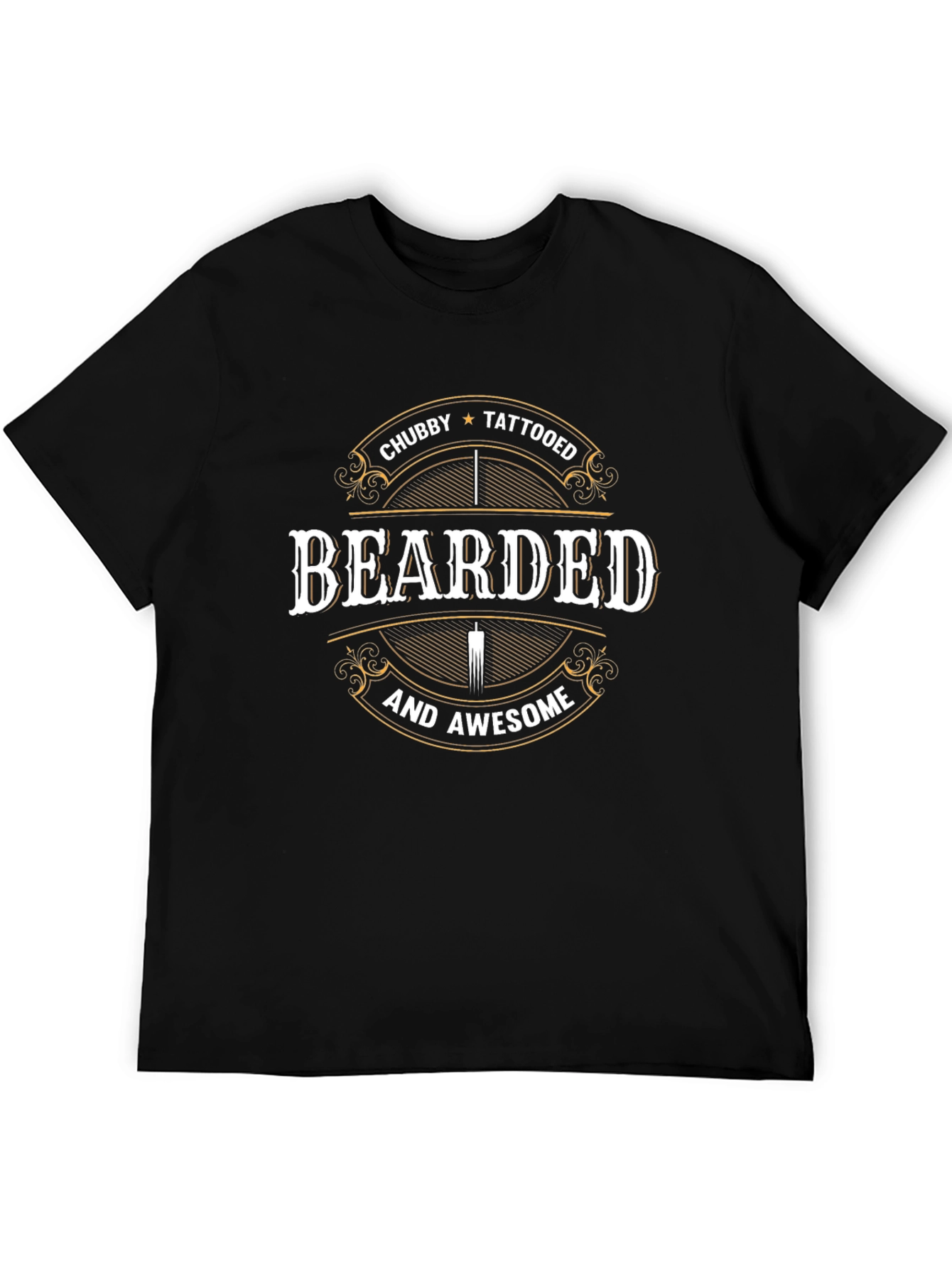 Black Bearded Chubby Tattooed Awesome T-Shirt view 5