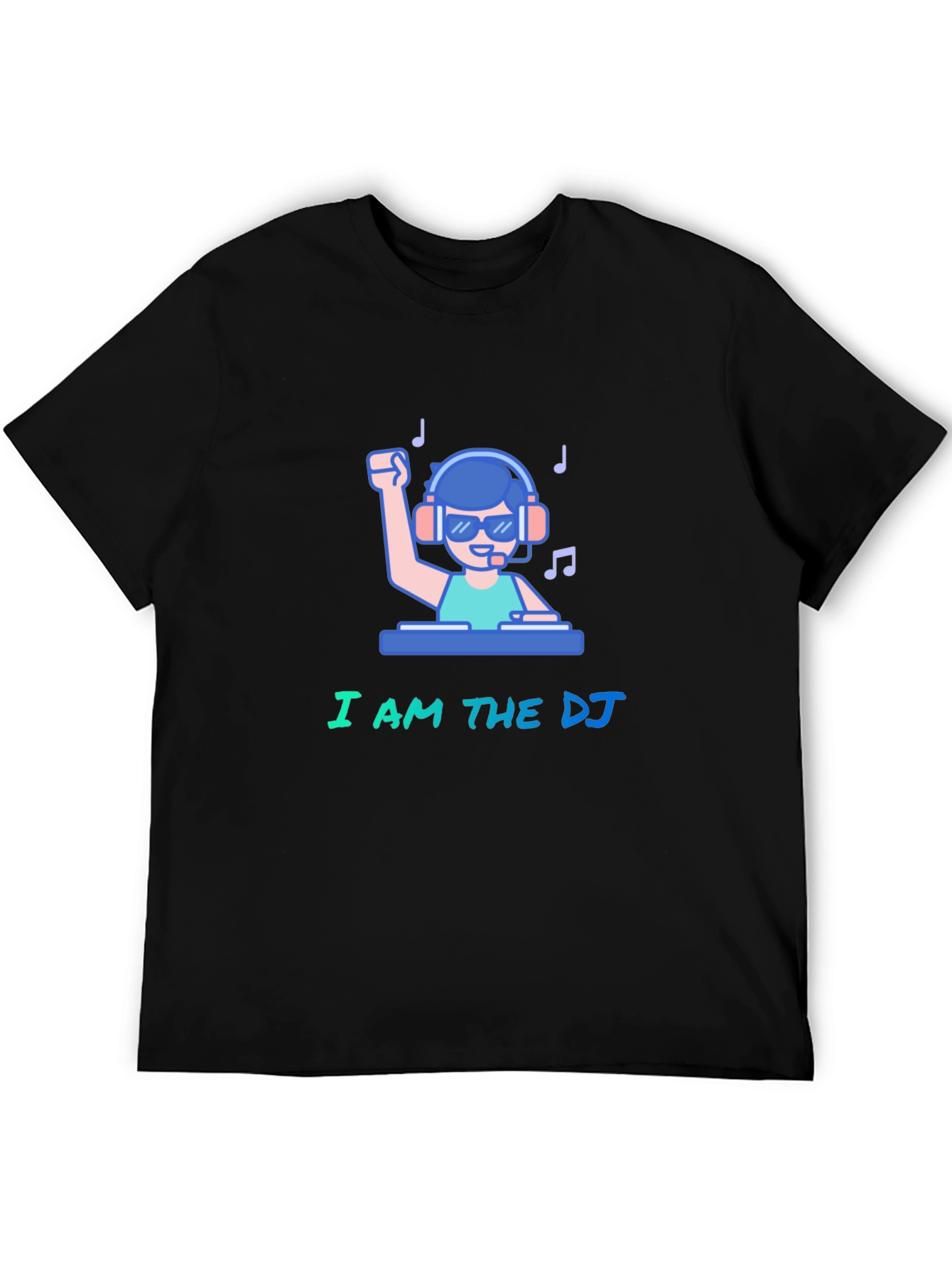 Black I Am The DJ Black T-Shirt view 5