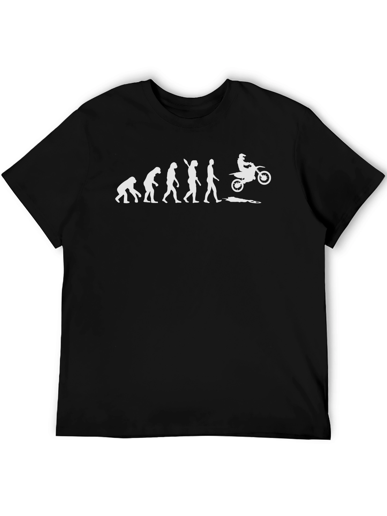 Black Evolution to Motocross T-Shirt Funny Biker Tee view 5