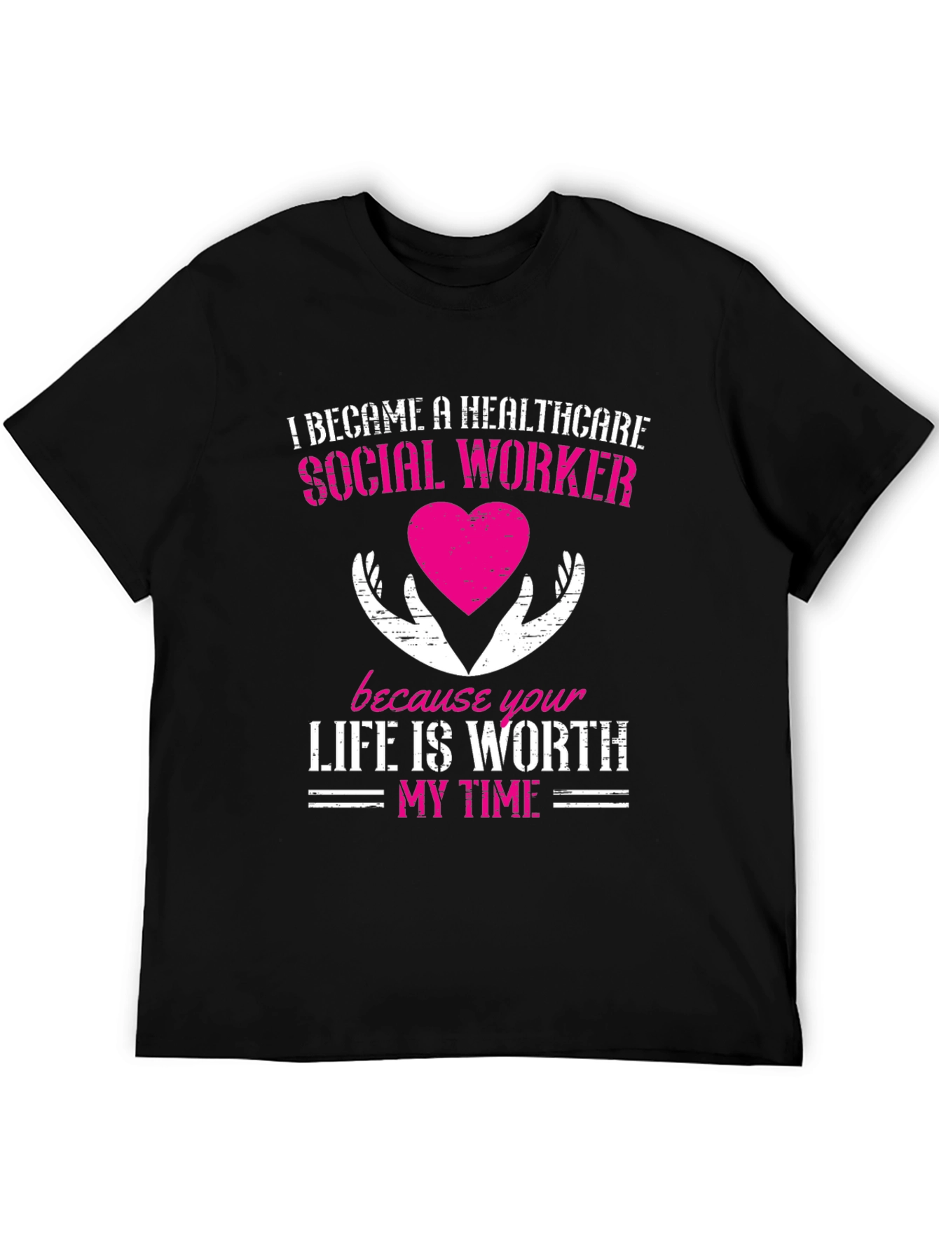Black Healthcare Social Worker Graphic T-Shirt view 5