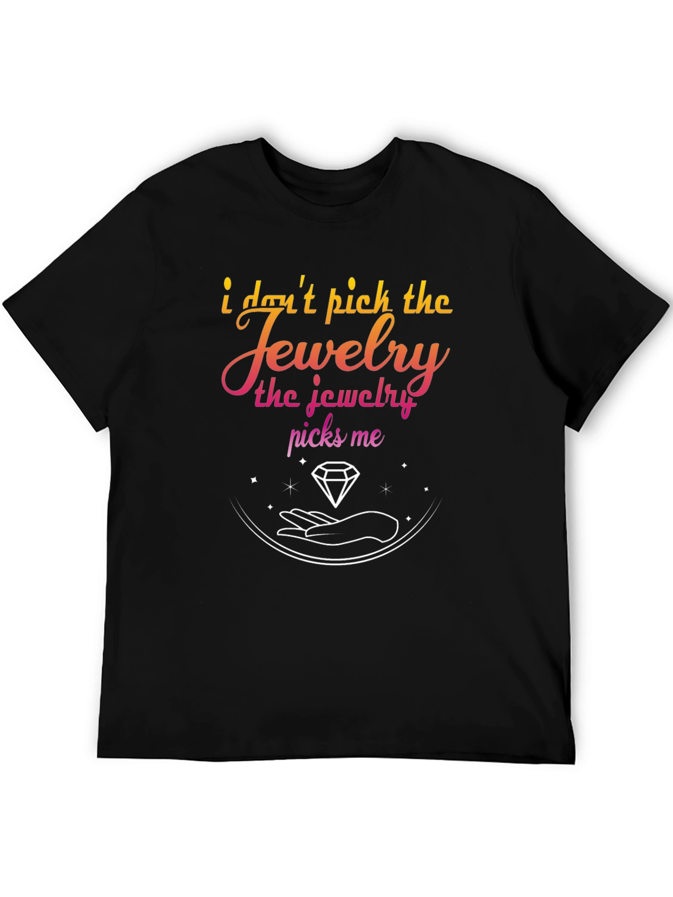 Black Jewelry Picks Me Graphic T-Shirt - Stylish & Unique view 5