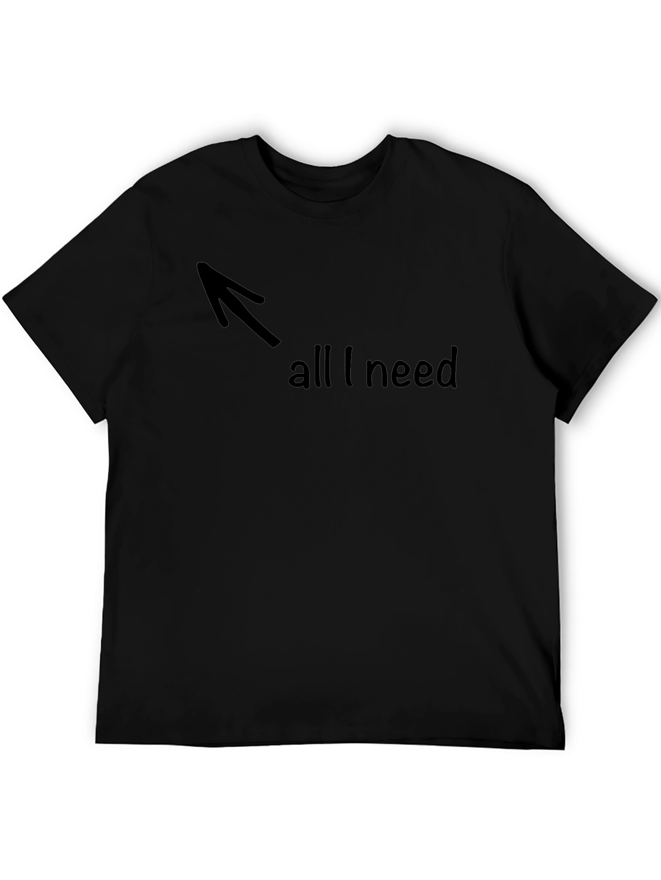 Black All I Need Arrow Graphic T-Shirt - Soft Cotton view 5