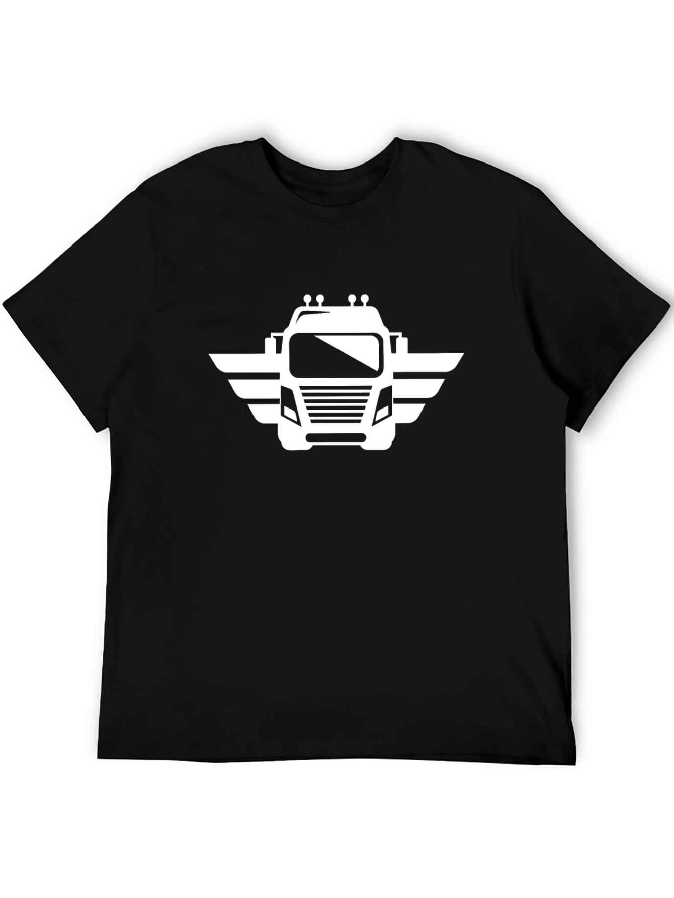 Black Trucker Winged Tee - Black Graphic T-Shirt view 5