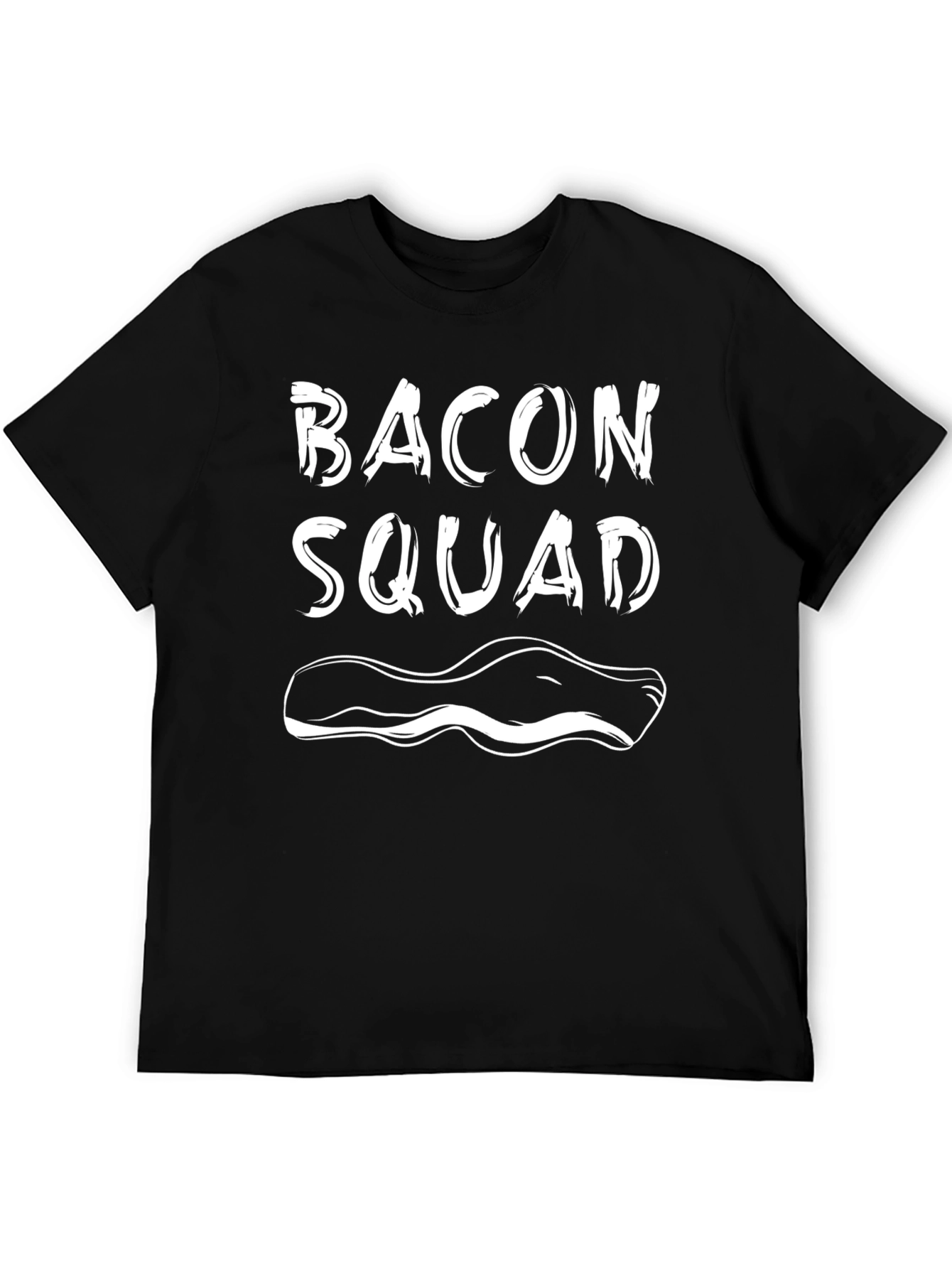 Black Bacon Squad Funny Graphic T-Shirt view 5
