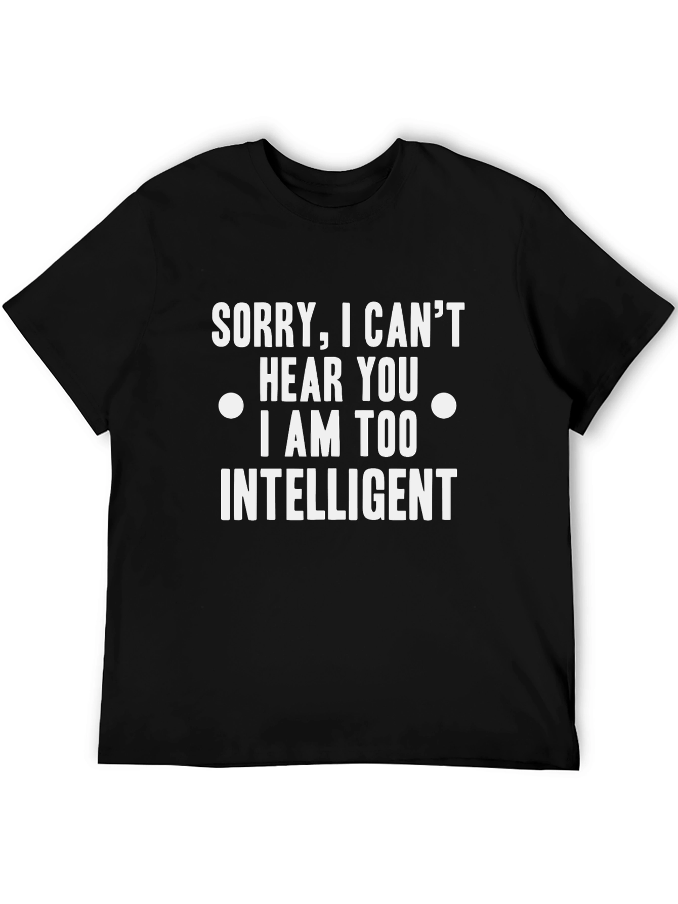 Black Funny Intelligent Slogan T-Shirt view 5