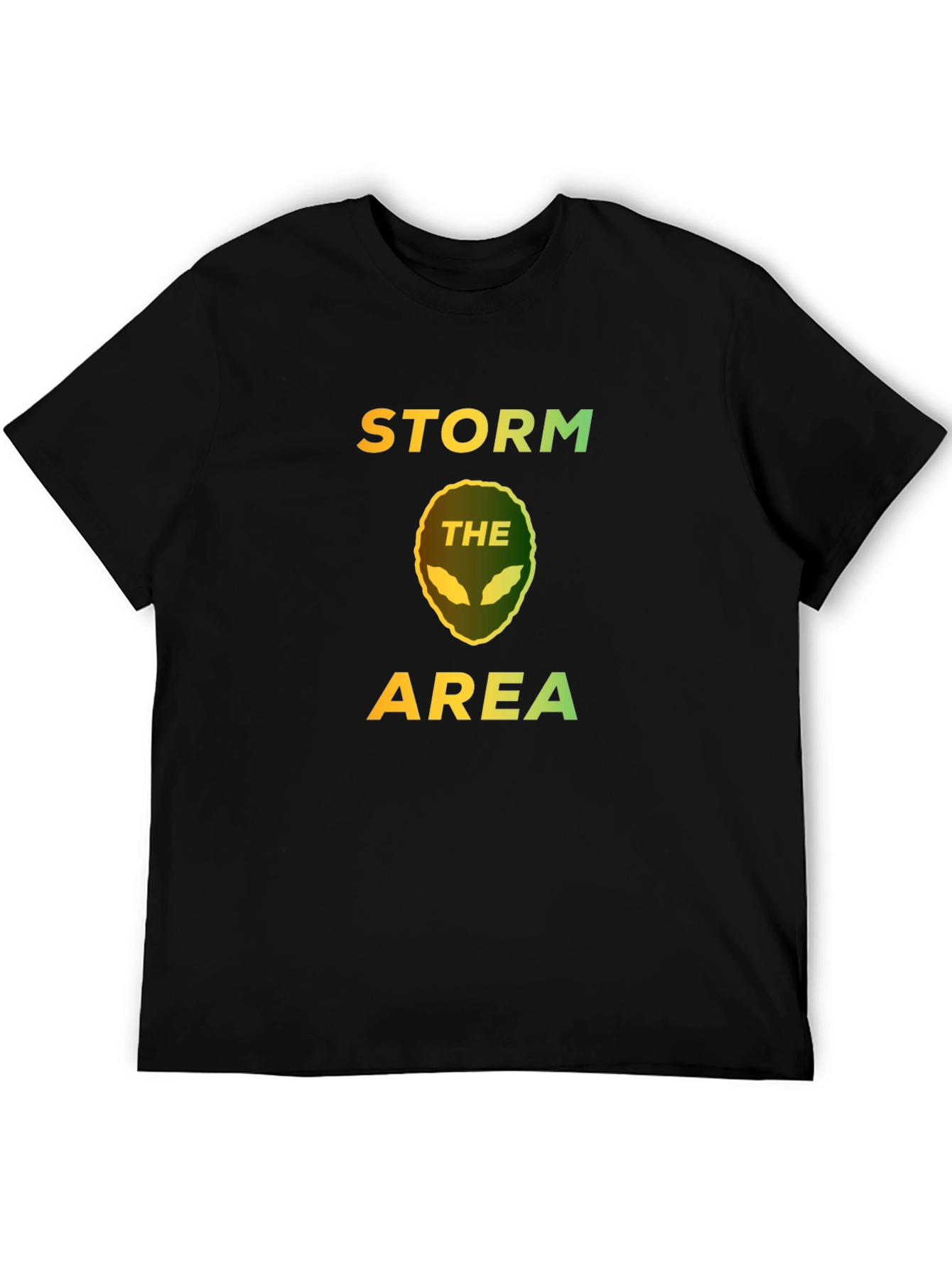 Black Storm the Area Alien Graphic T-Shirt view 5