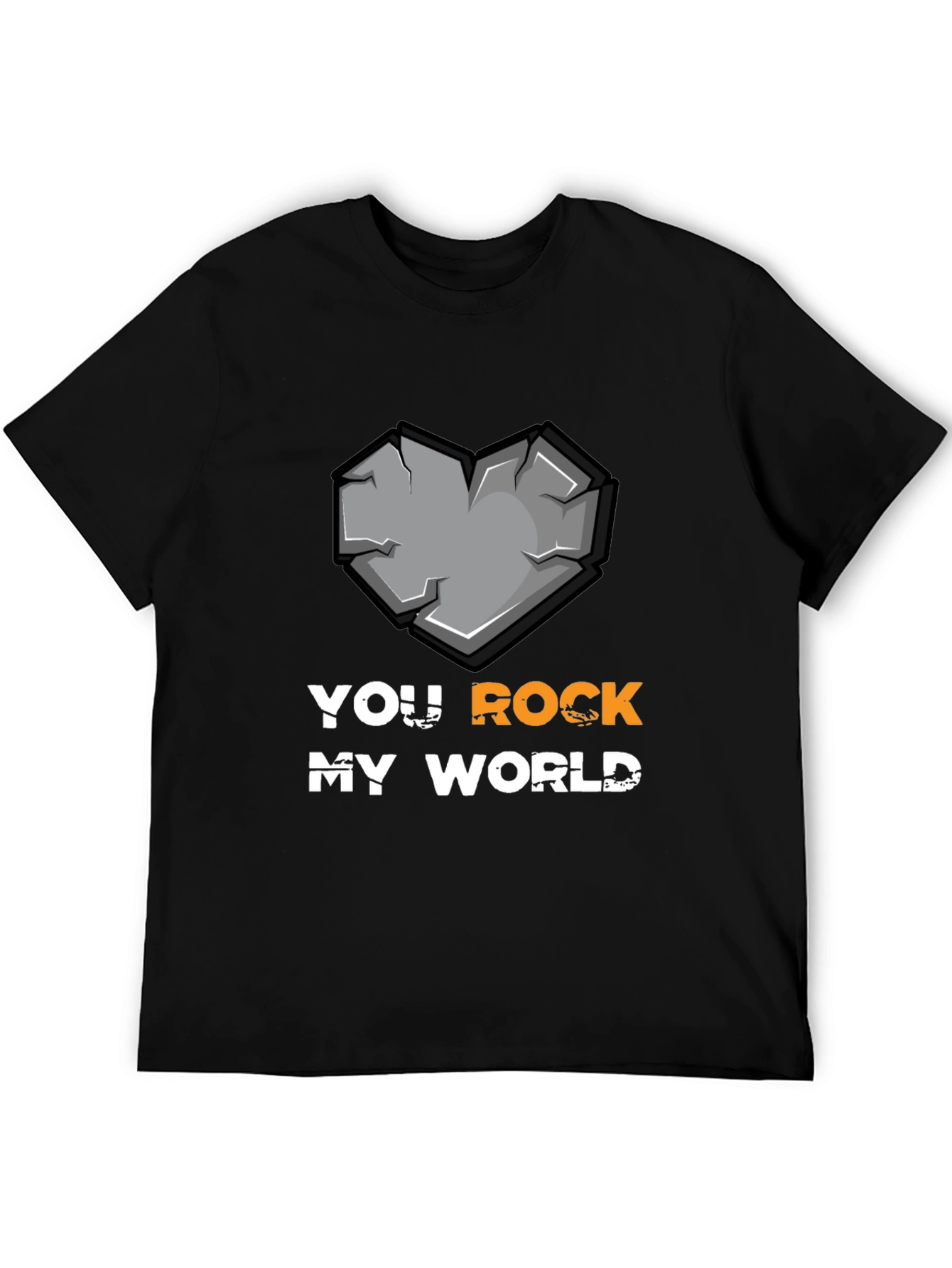 Black You Rock My World Graphic T-Shirt - Black view 5