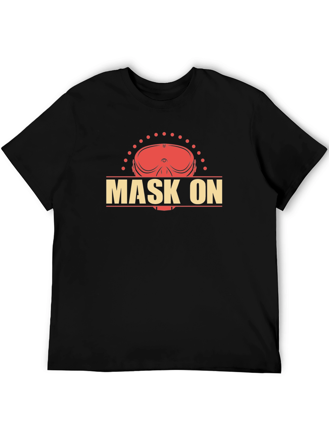 Black Mask On Graphic T-Shirt view 5