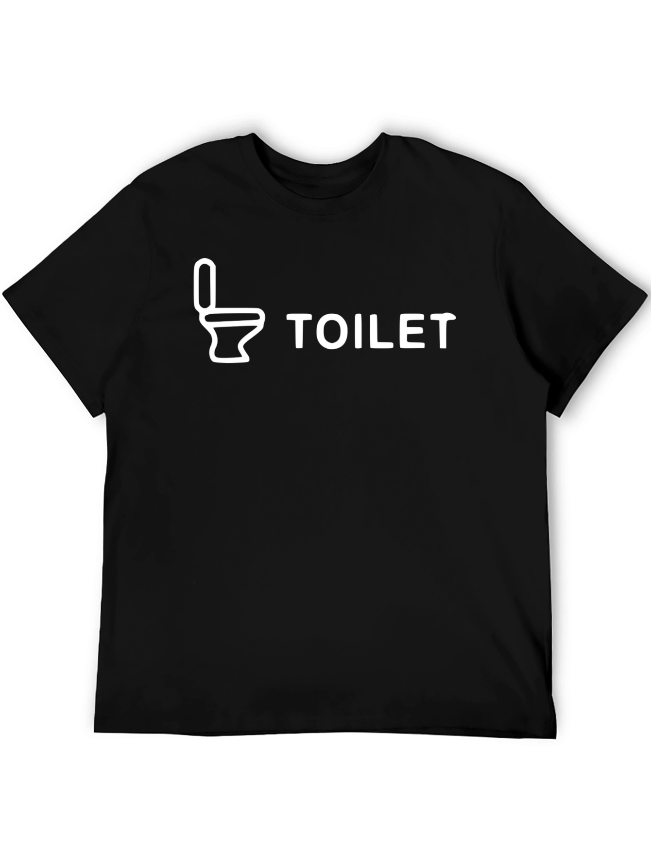 Black Toilet Graphic Tee - Humorous Bathroom Humor Shirt view 5