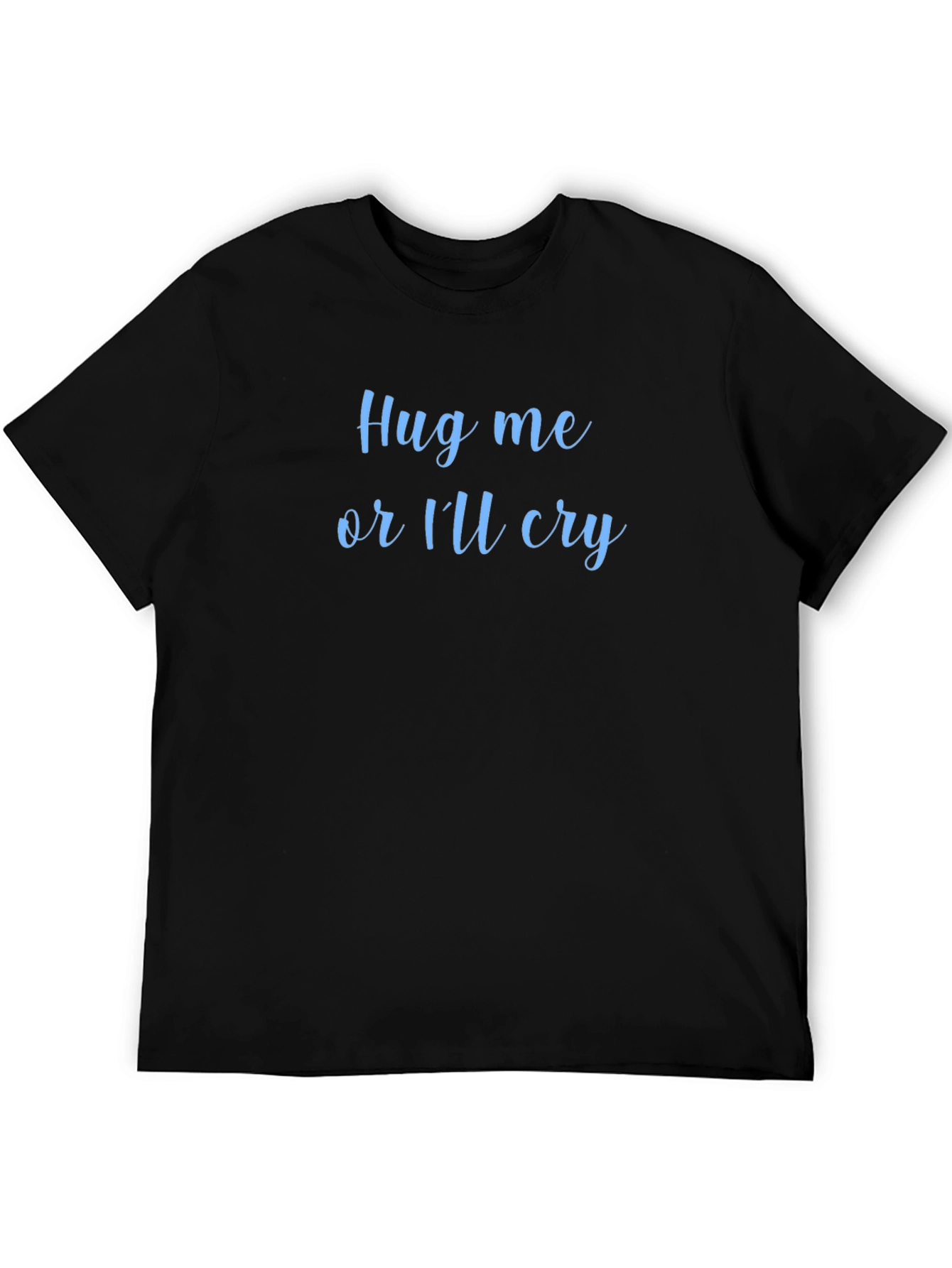 Black Hug Me T-Shirt - Soft Cotton Tee with Cute Saying view 5