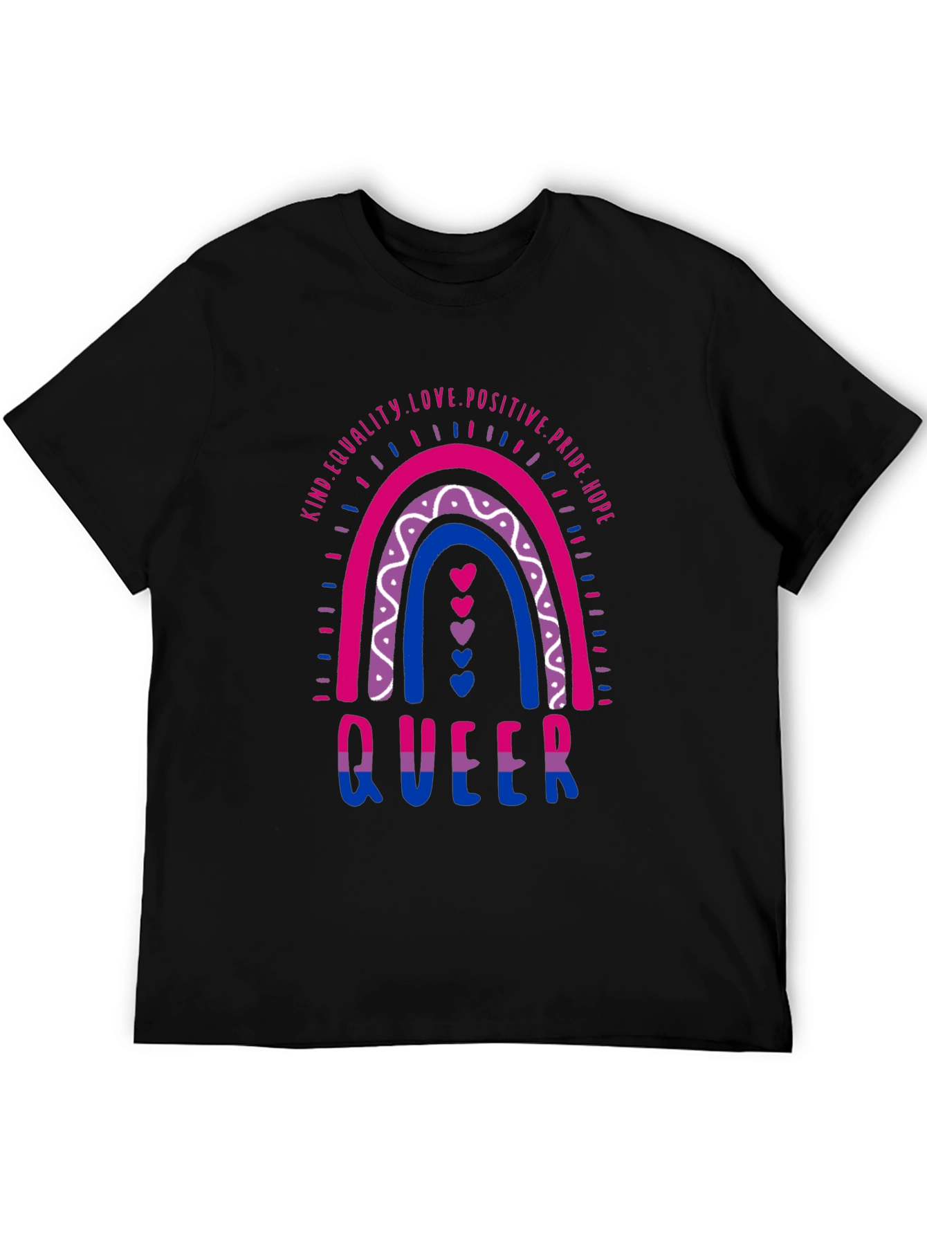 Black Bisexual Pride Queer T-Shirt view 5