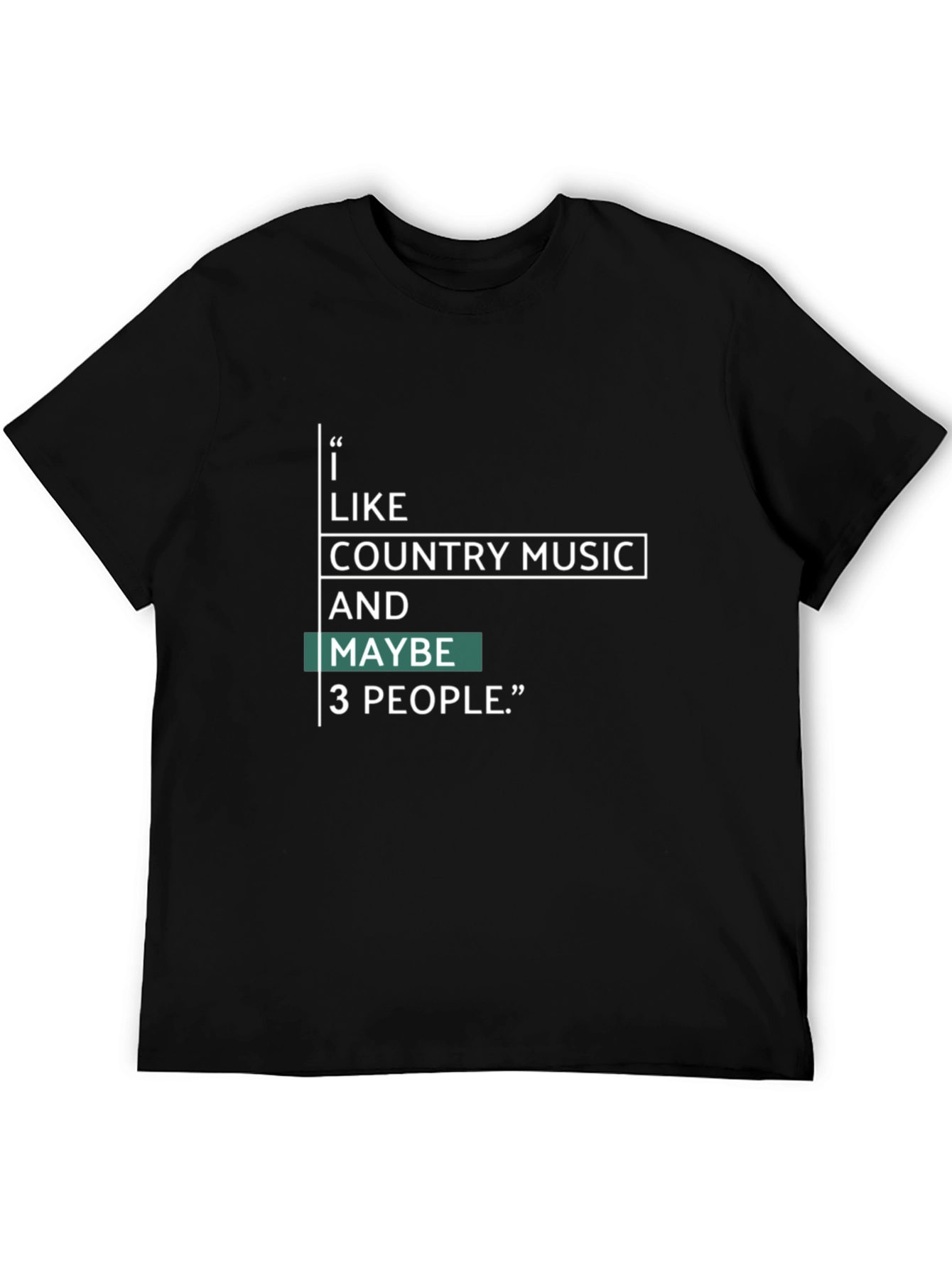 Black Country Music & People Graphic Tee - Black view 5