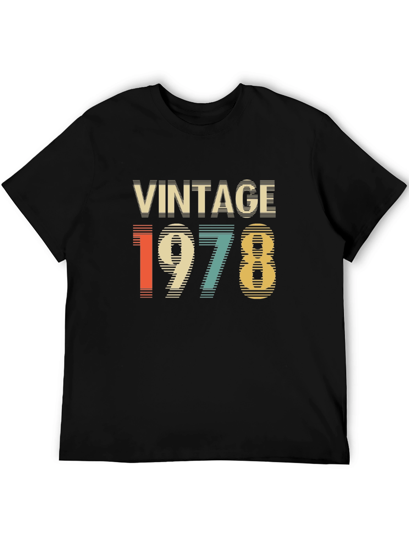 Black Vintage 1978 Graphic Tee - Retro Style view 5