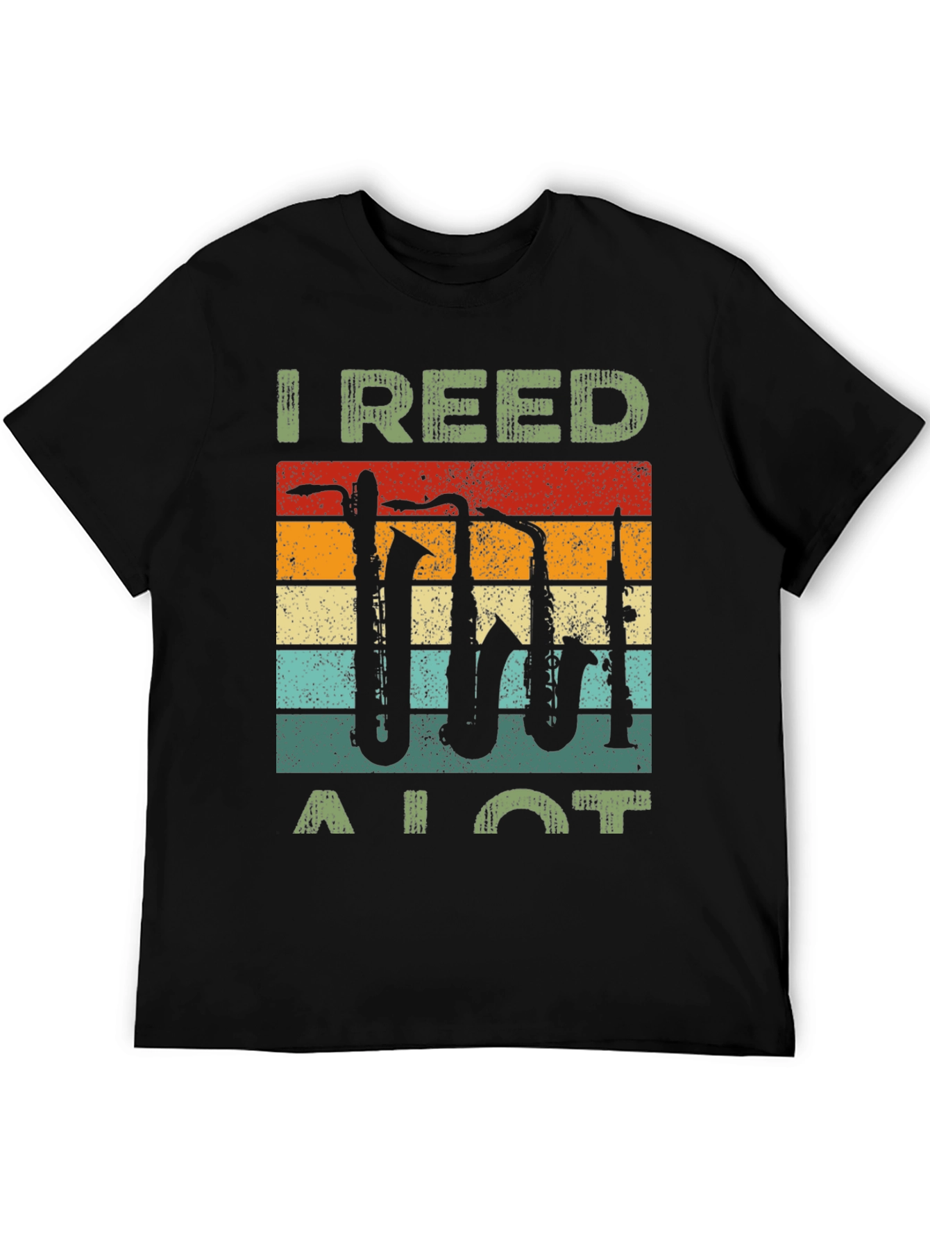 Black I Reed A Lot Saxophone T-Shirt - Music Lover Tee view 5