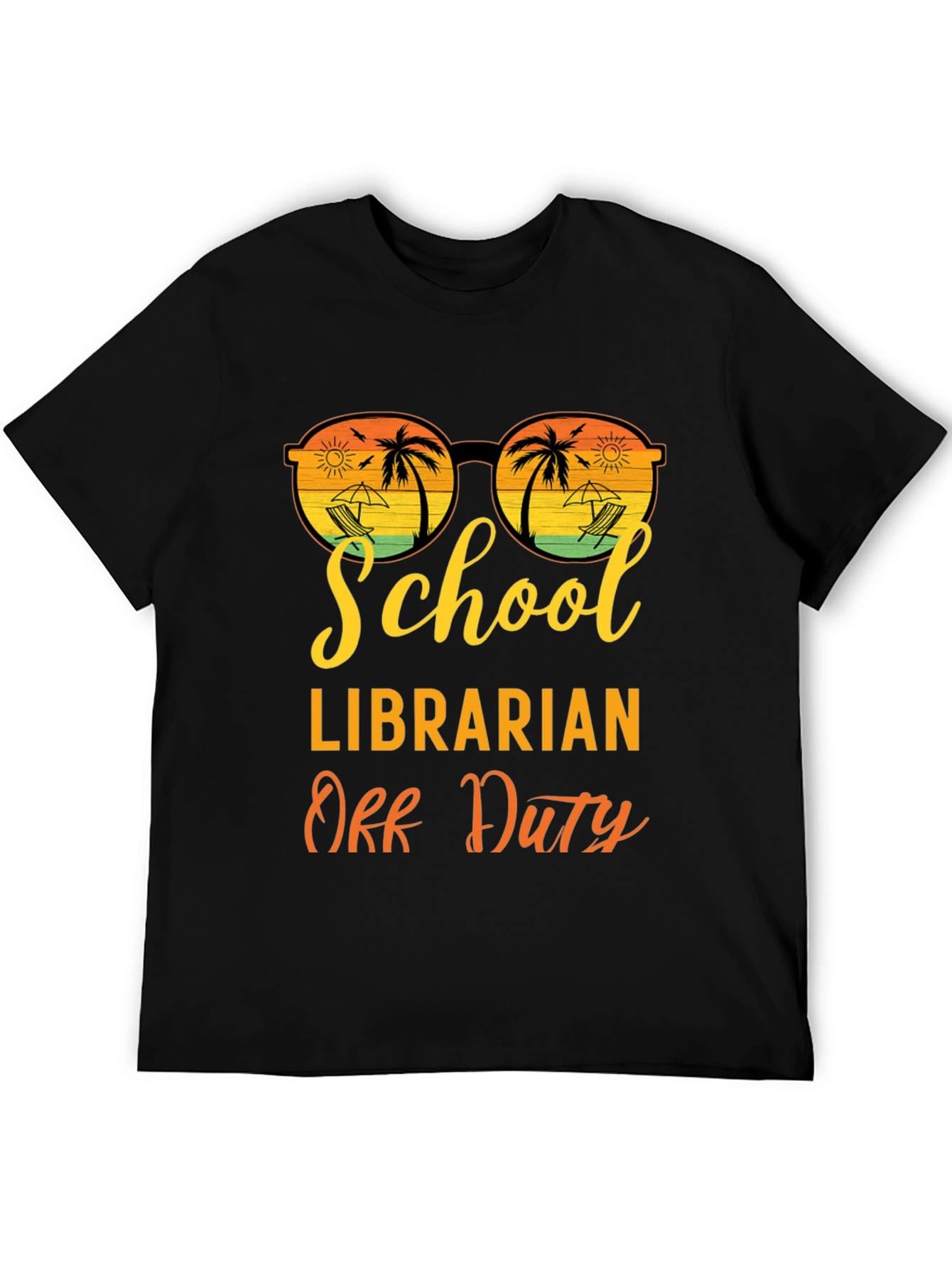 Black School Librarian Off Duty Graphic T-Shirt view 5