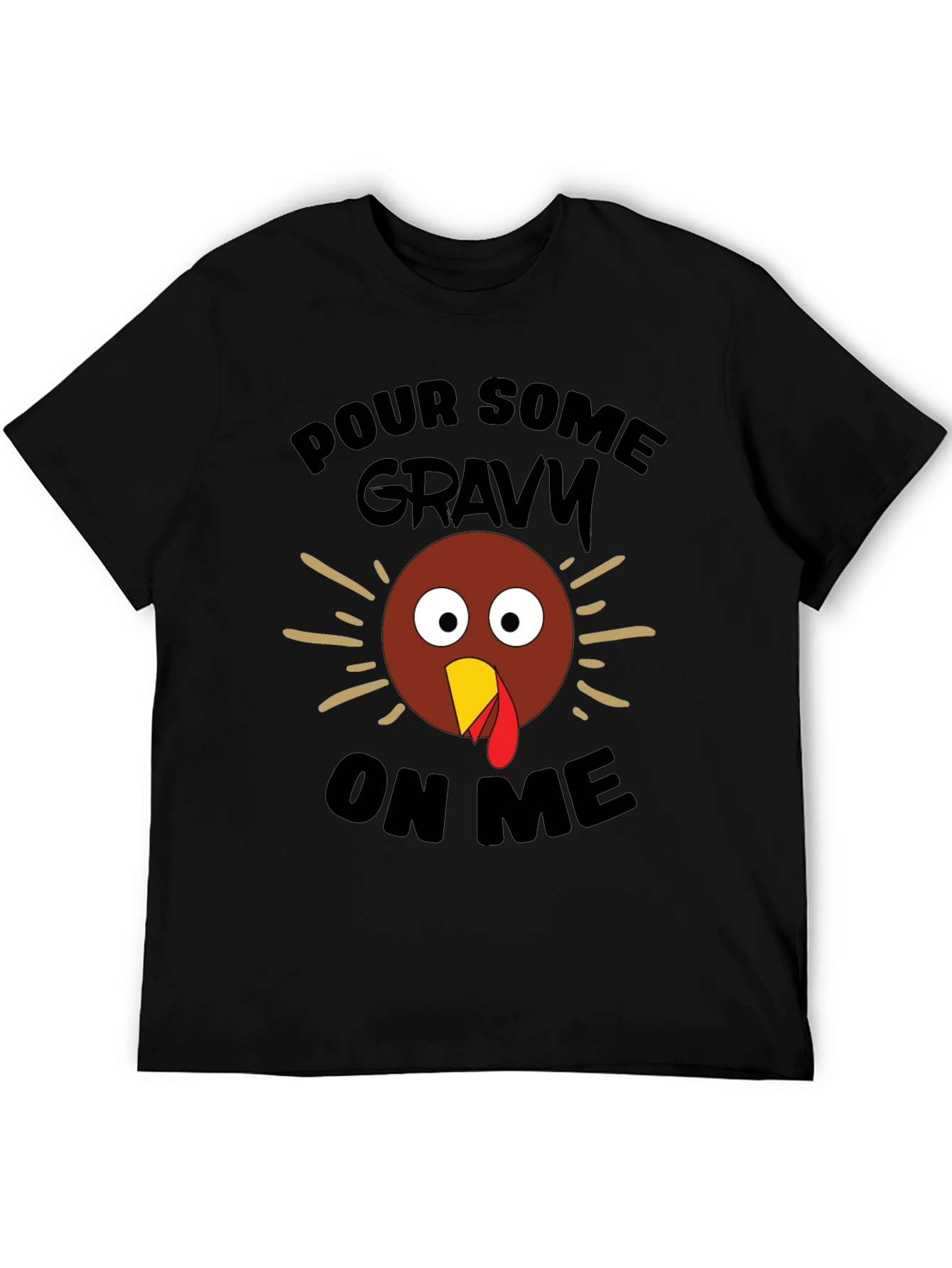 Black Funny Thanksgiving Turkey Gravy T-Shirt view 5