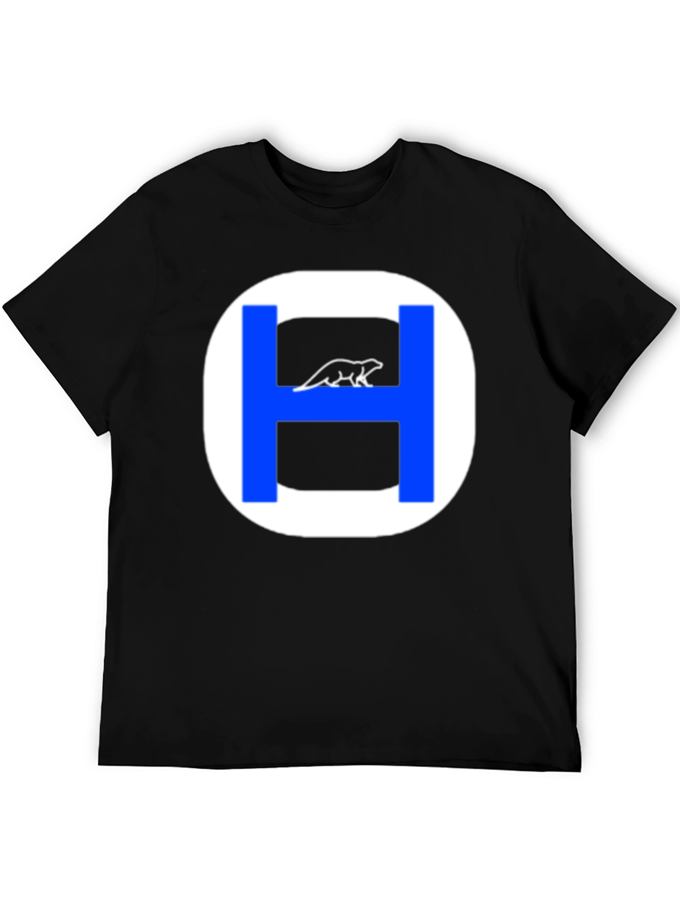 Black Otter-Hausen Funny T-Shirt | Black Tee view 5