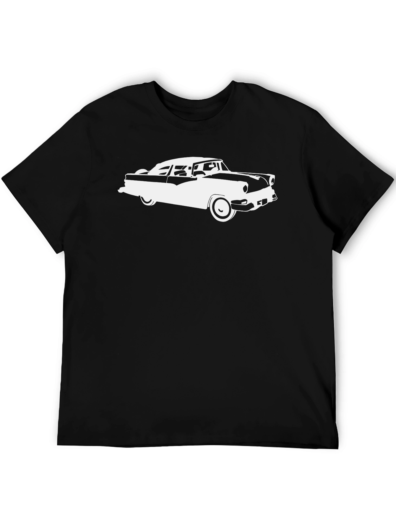 Black Classic Car Graphic Tee - Black Cotton view 5