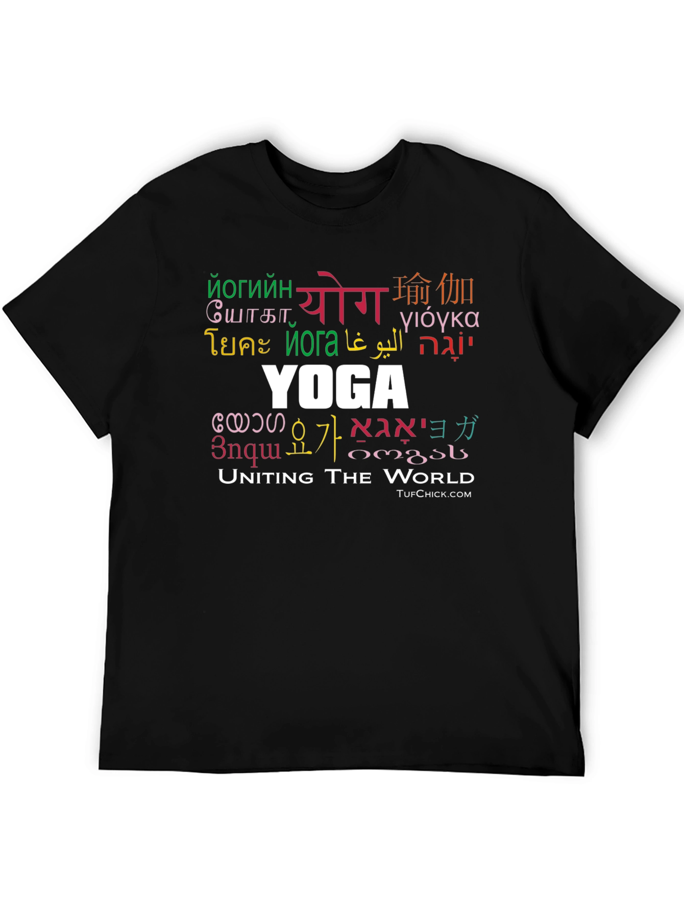Yoga Uniting The World Black T-Shirt - 5