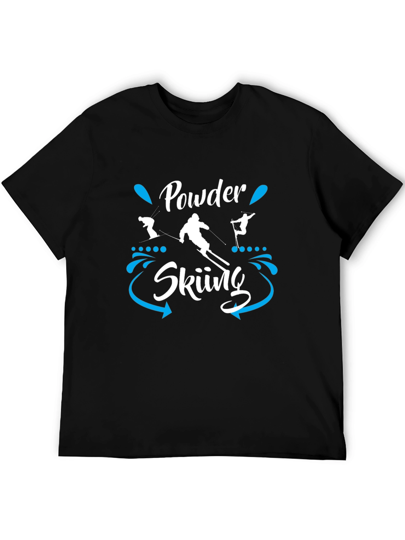 Black Powder Skiing Graphic T-Shirt view 5