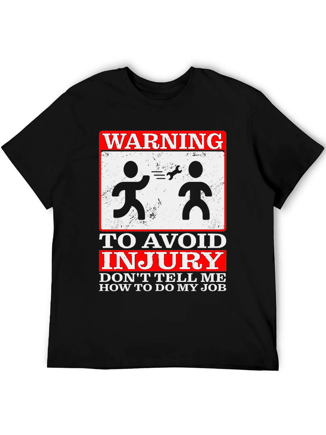 Black Warning Graphic Tee - Don't Tell Me How to Do My Job view 5