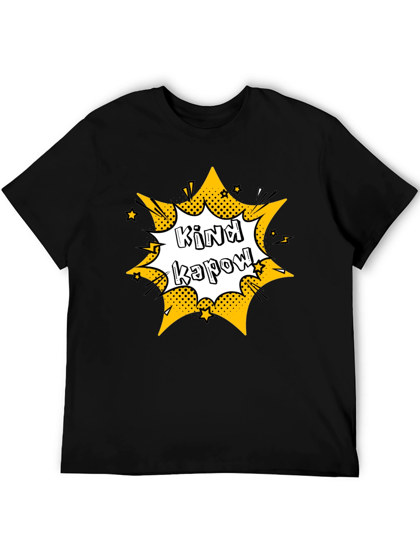 Black Kind Kapow Black Graphic Tee - Men's view 5