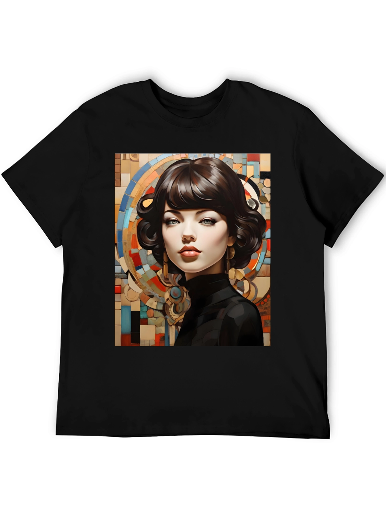 Black Elegant Woman Portrait T-Shirt view 5
