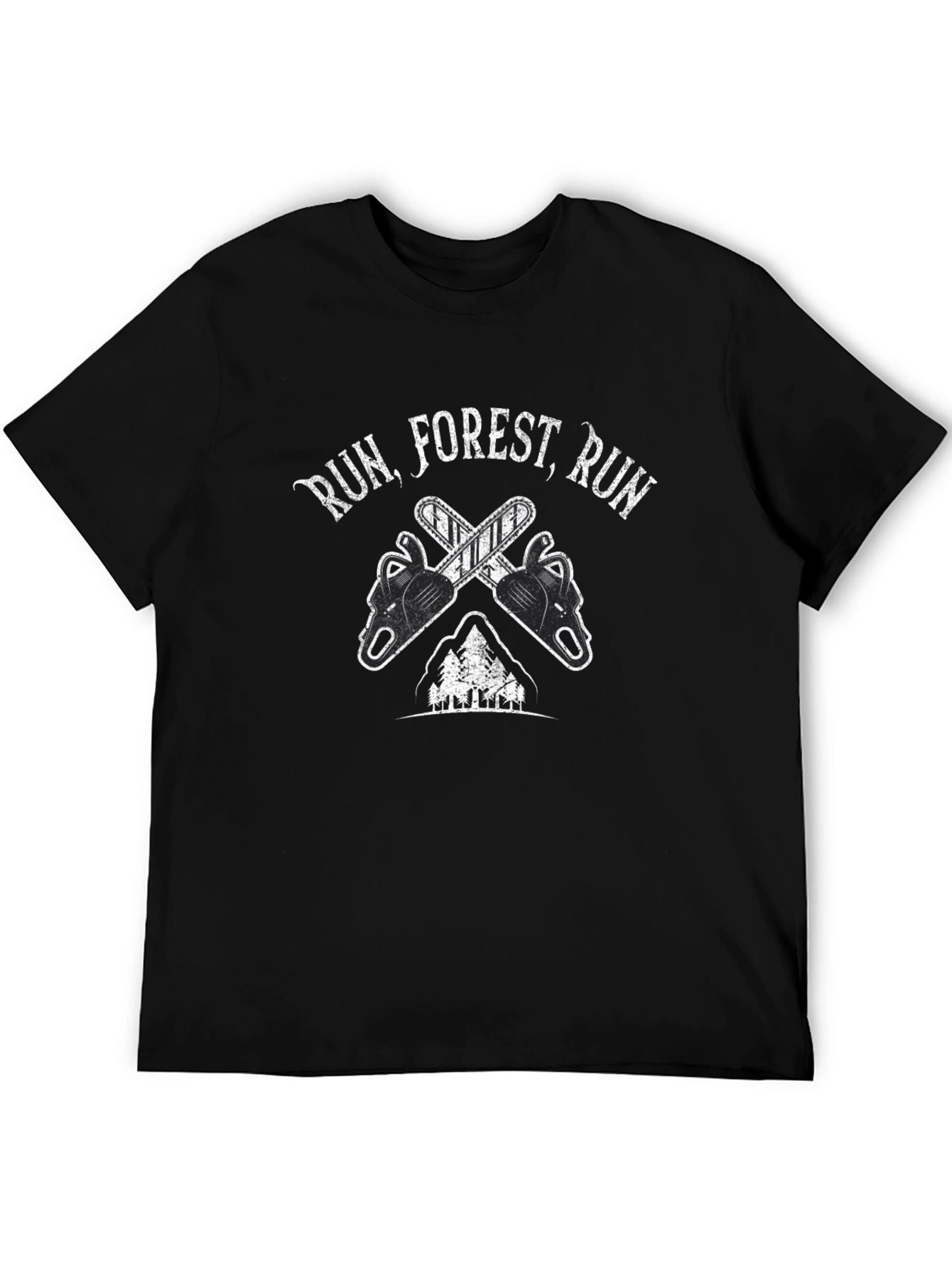 Black Run Forest Run Chainsaw T-Shirt view 5
